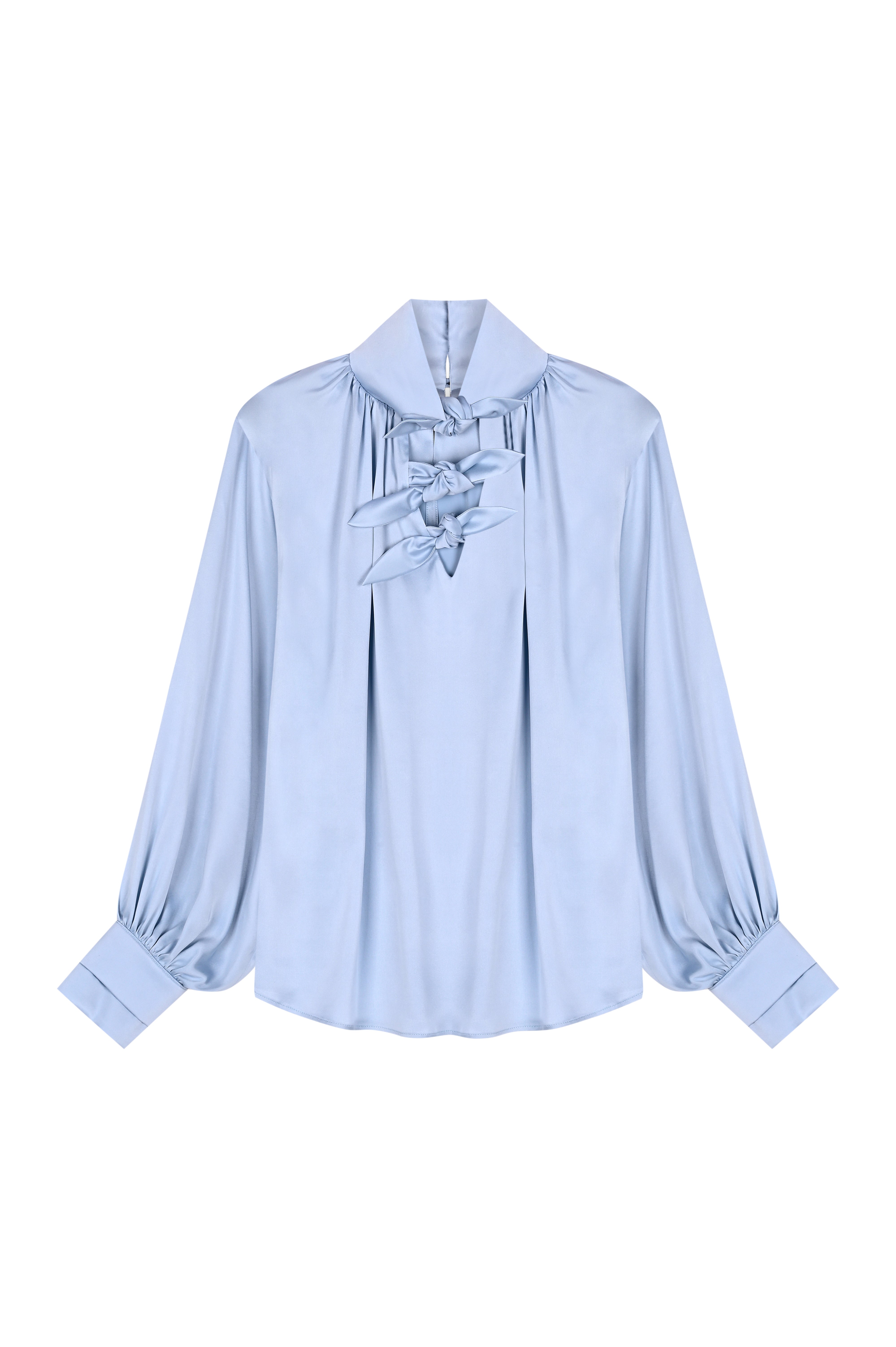 Celestine Satin Bow Blouse