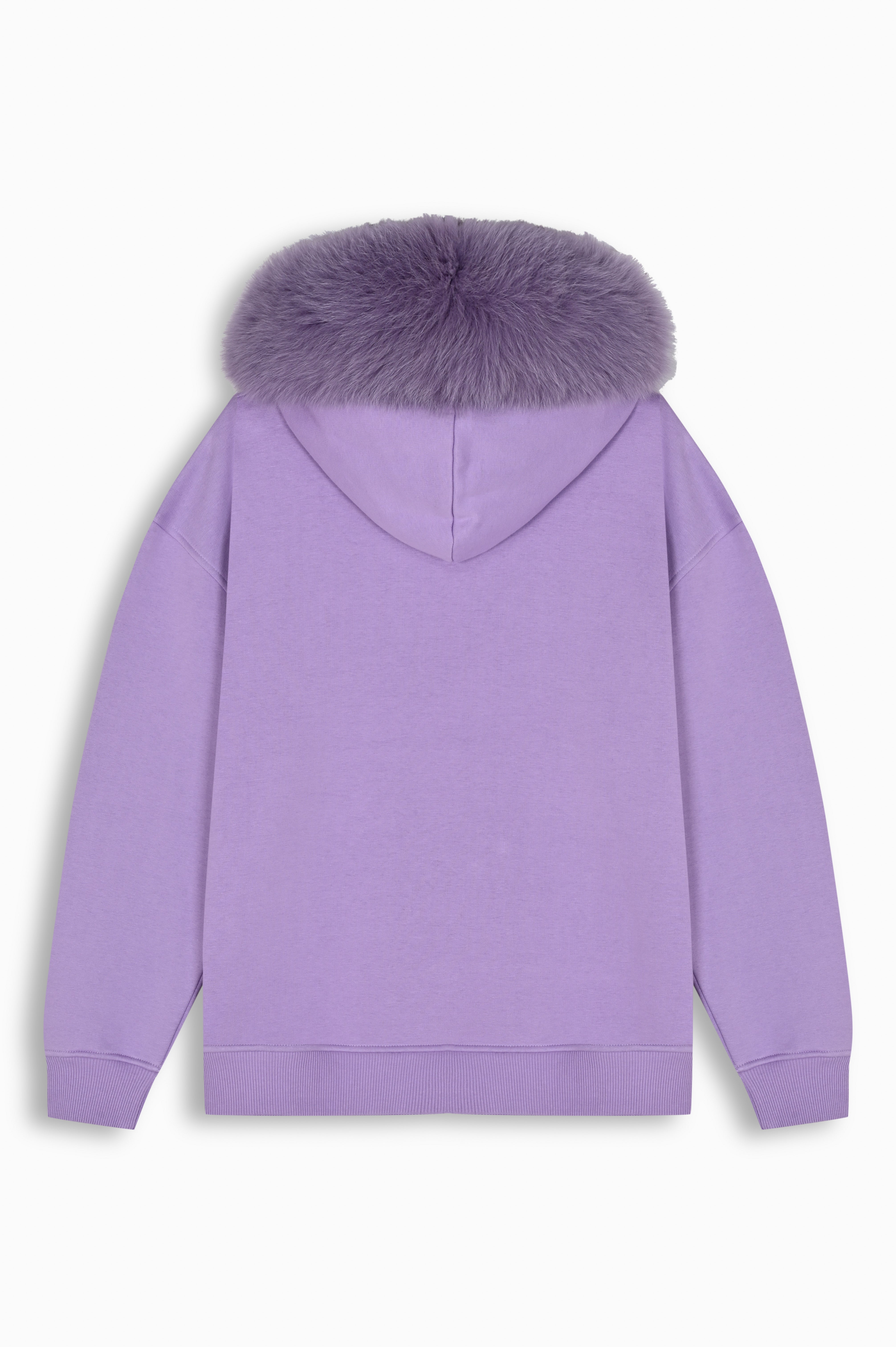 Lavender Fox Fur Hoodie