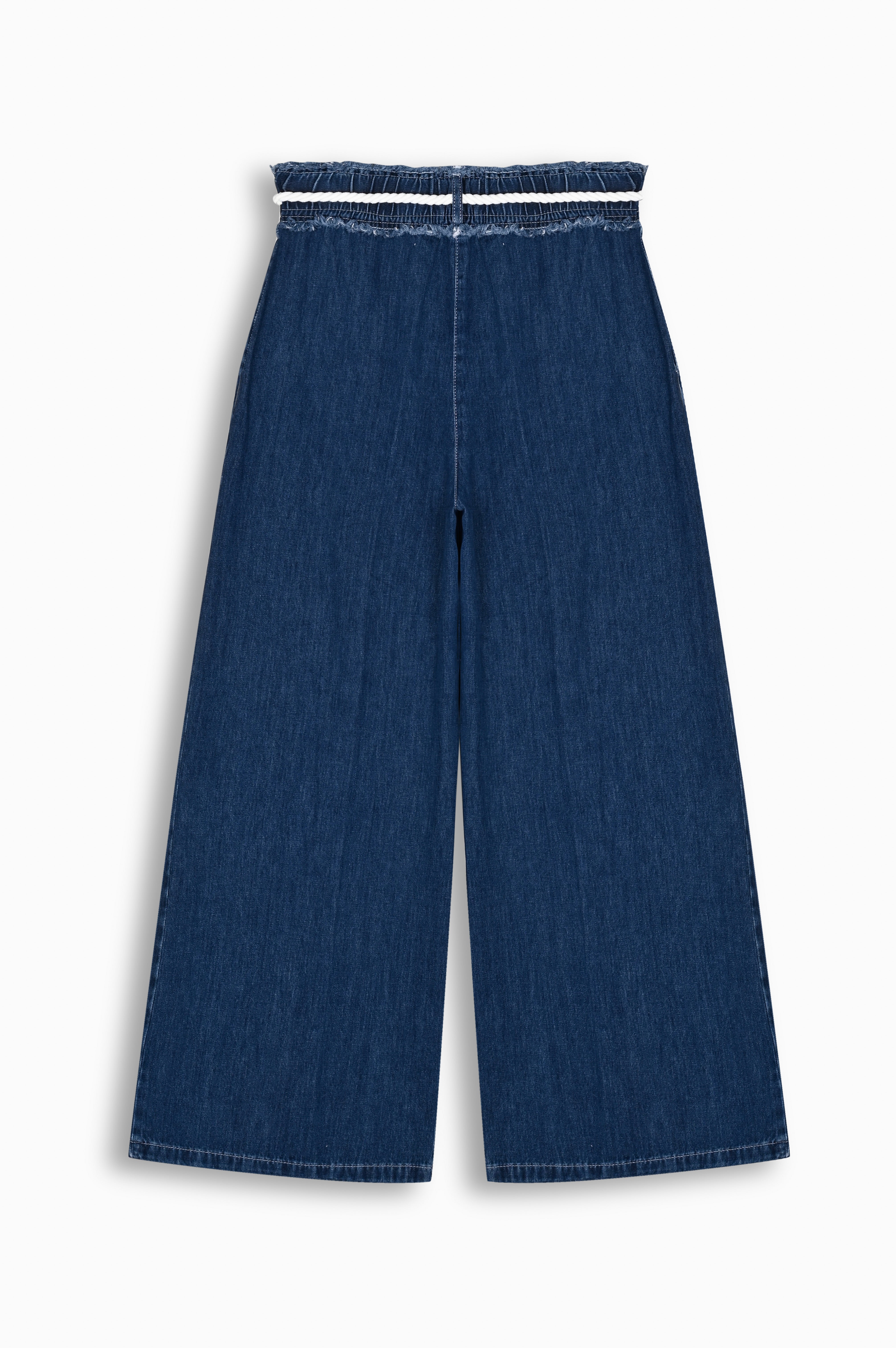 Indigo Wide-Leg Denim Trousers