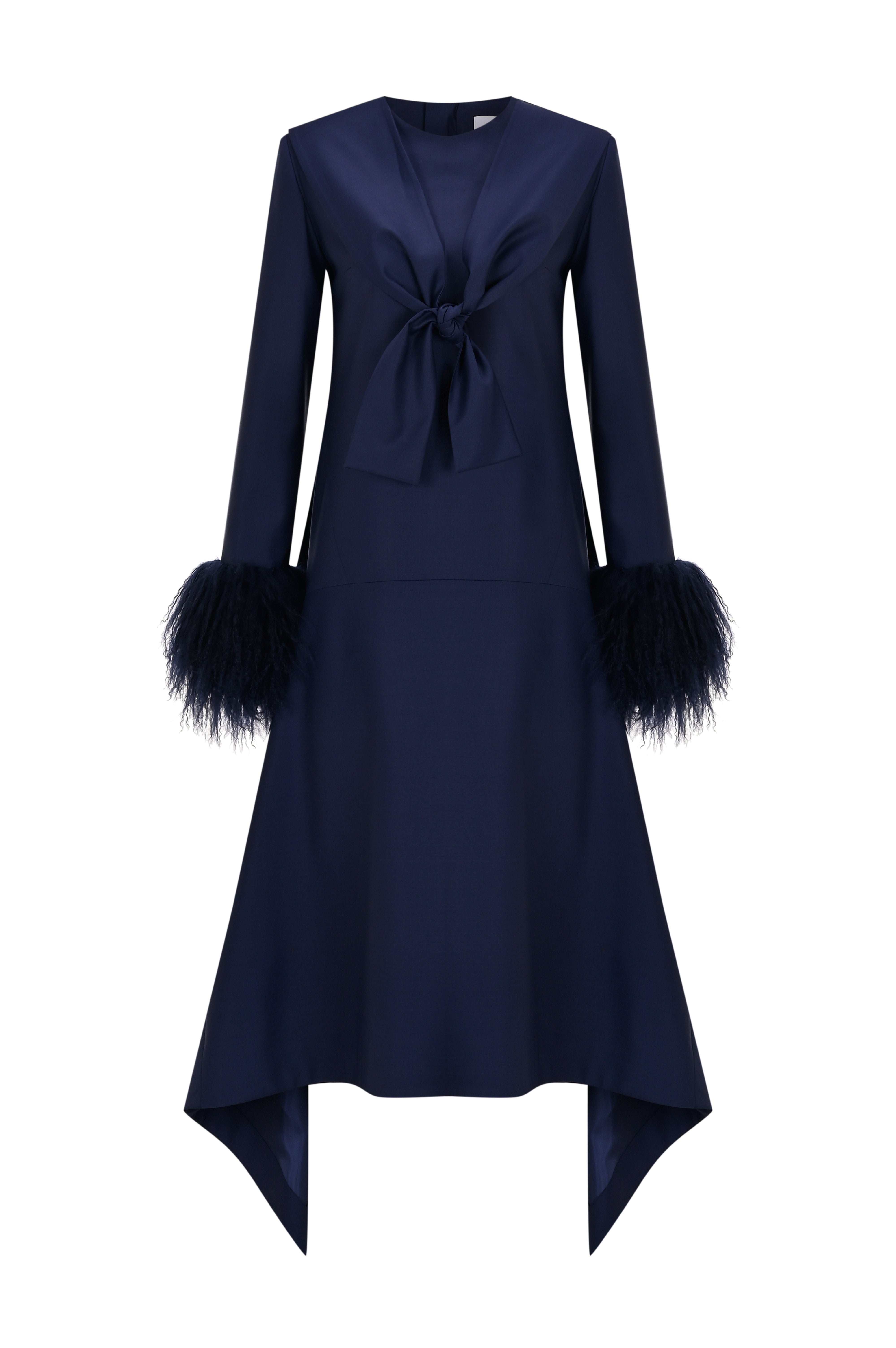 Midnight Feather Trimmed Dress