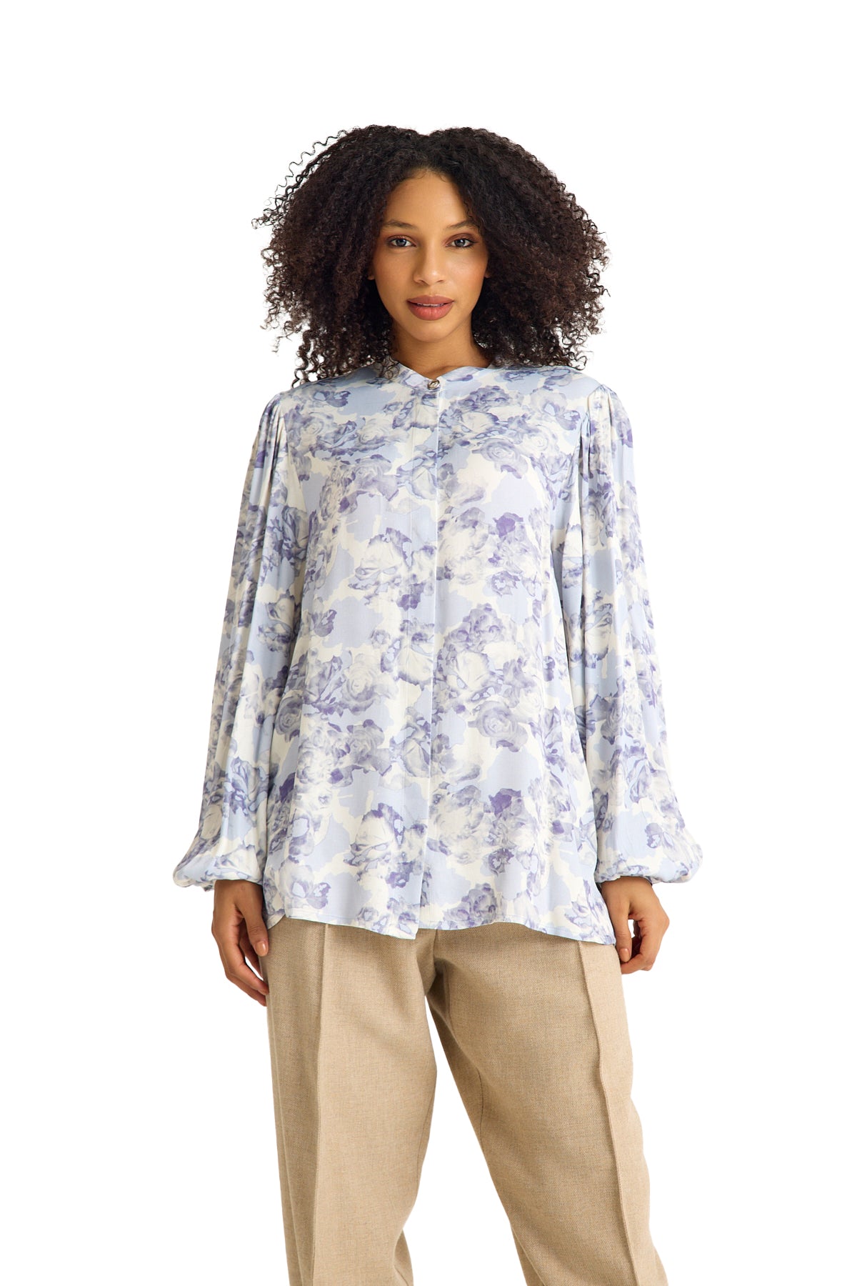 Floral Print Women's Blouse