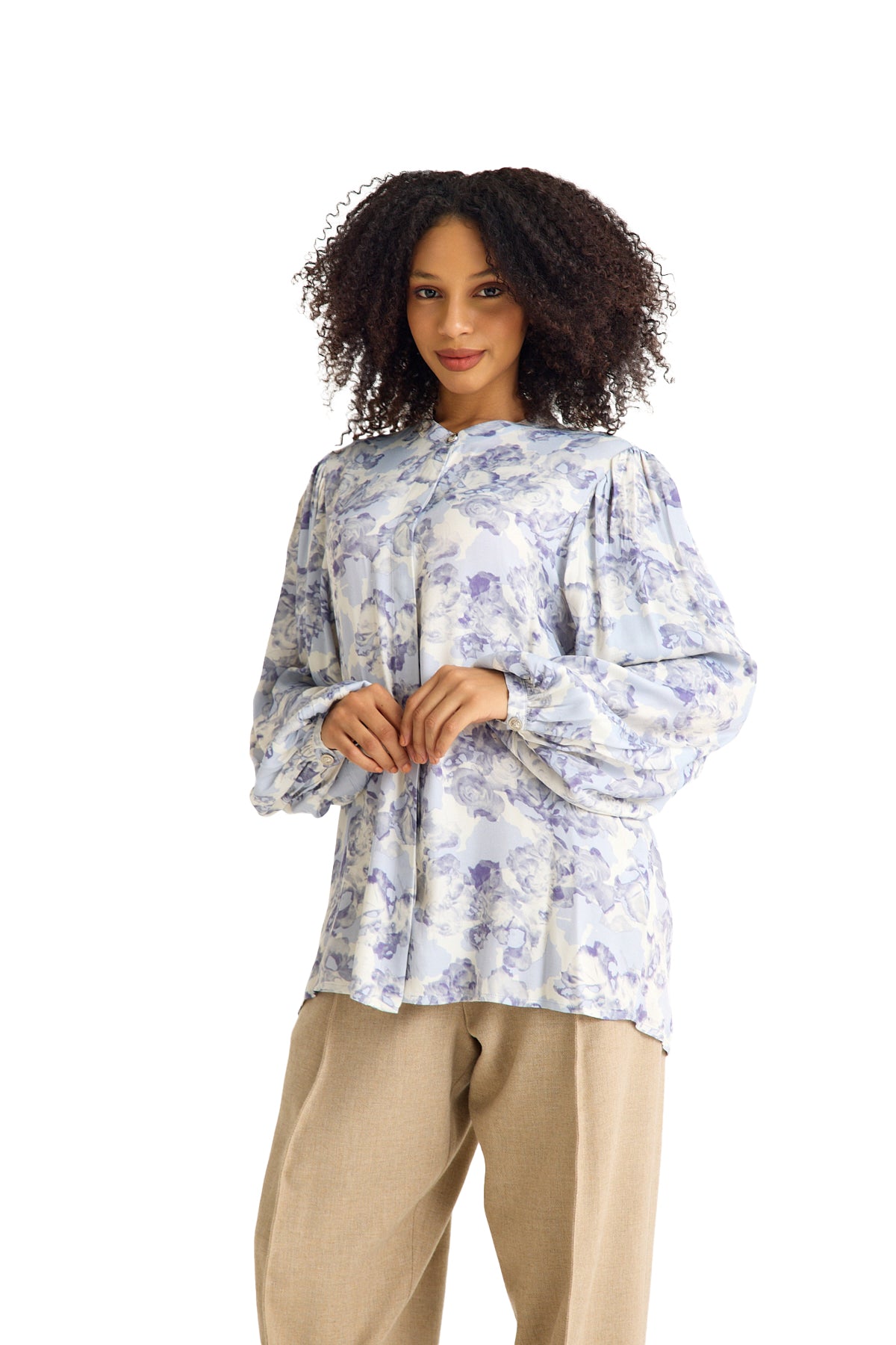 Floral Print Women's Blouse