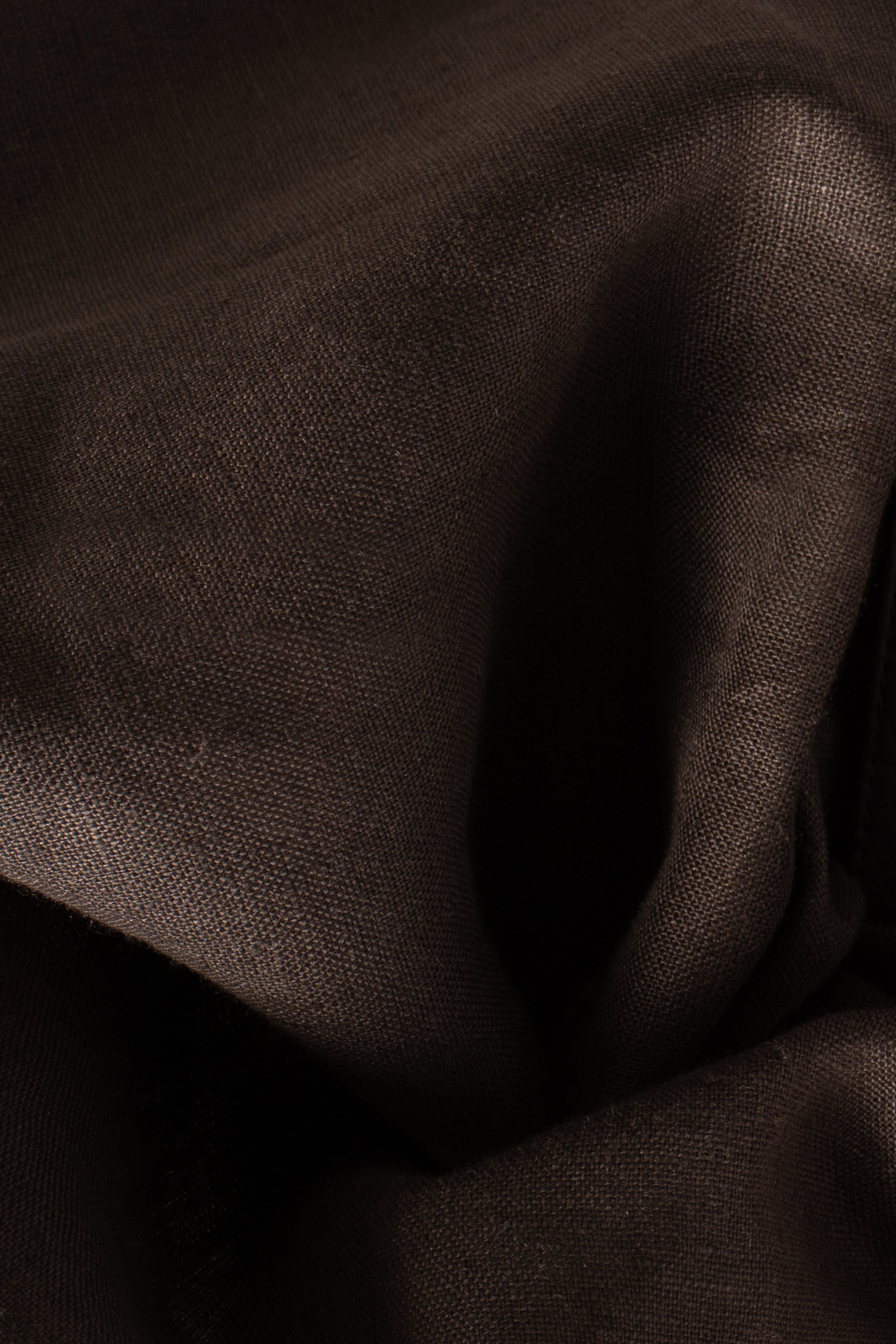 Umber Drape Linen Blouse