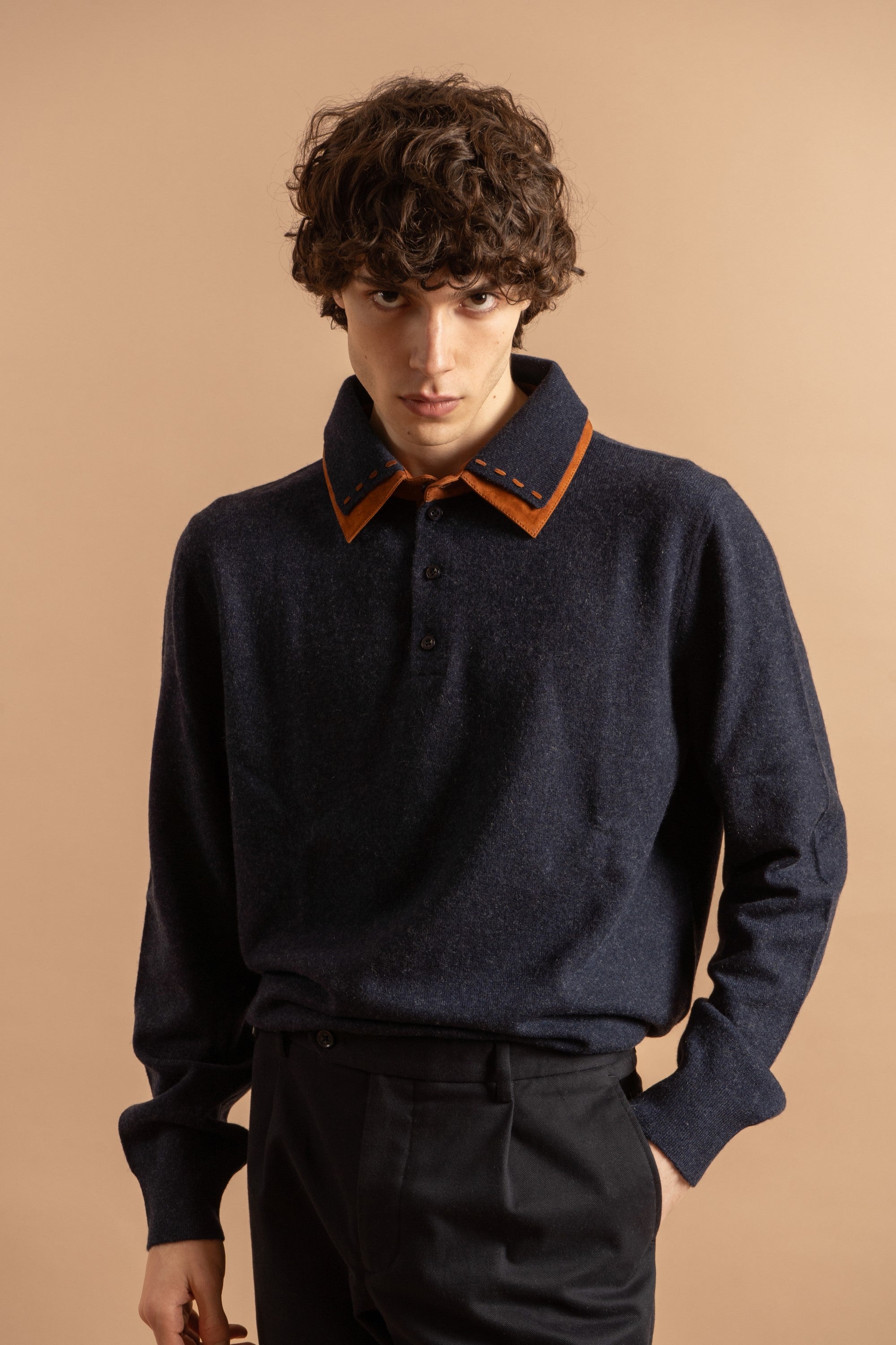 Dark Blue Haven Cashmere Shirt