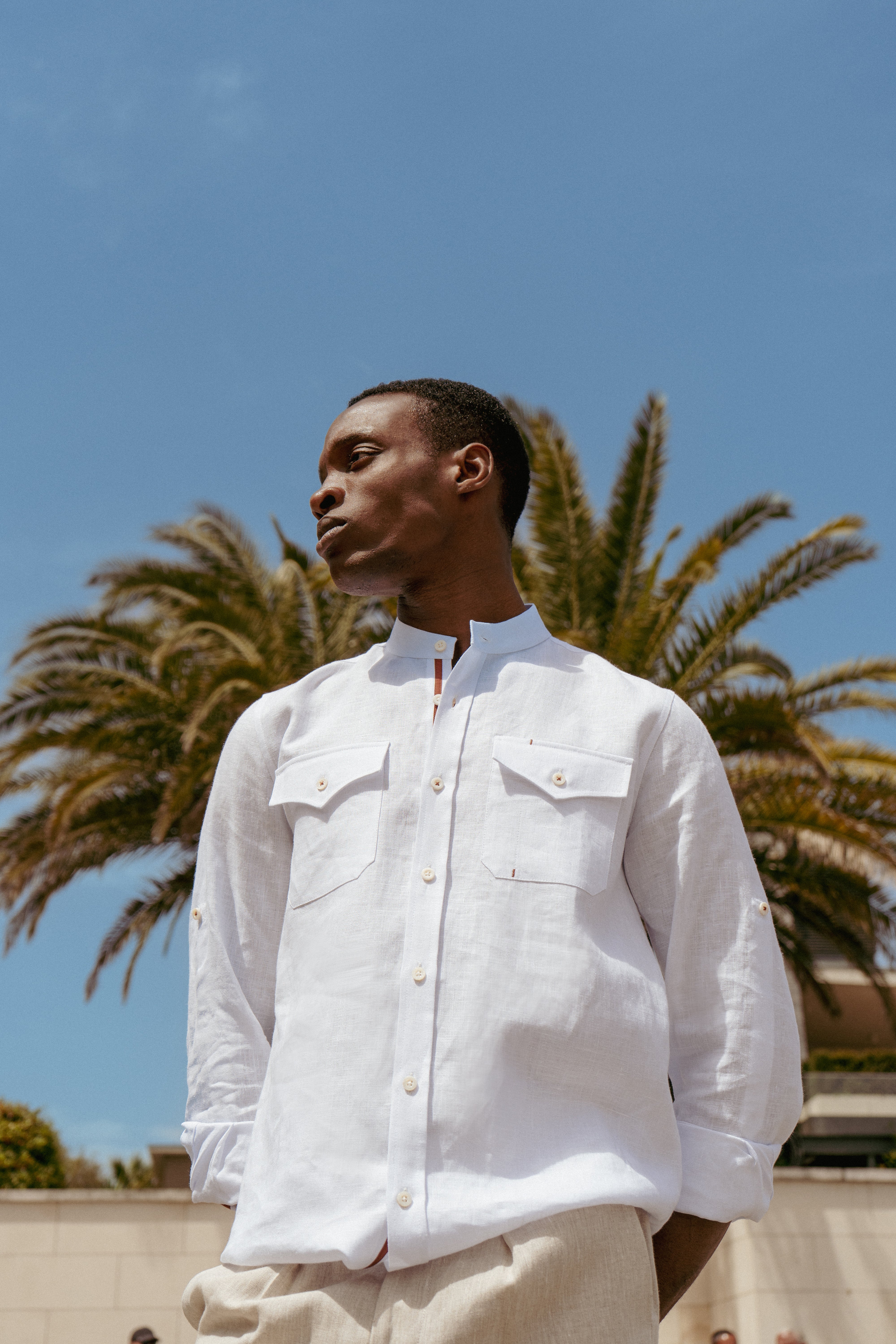 Alpine White Linen Shirt