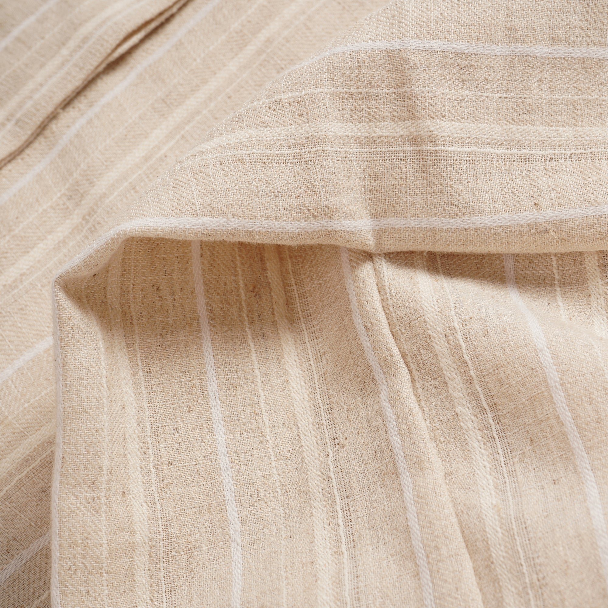 Natural Striped Linen Blend Shirt