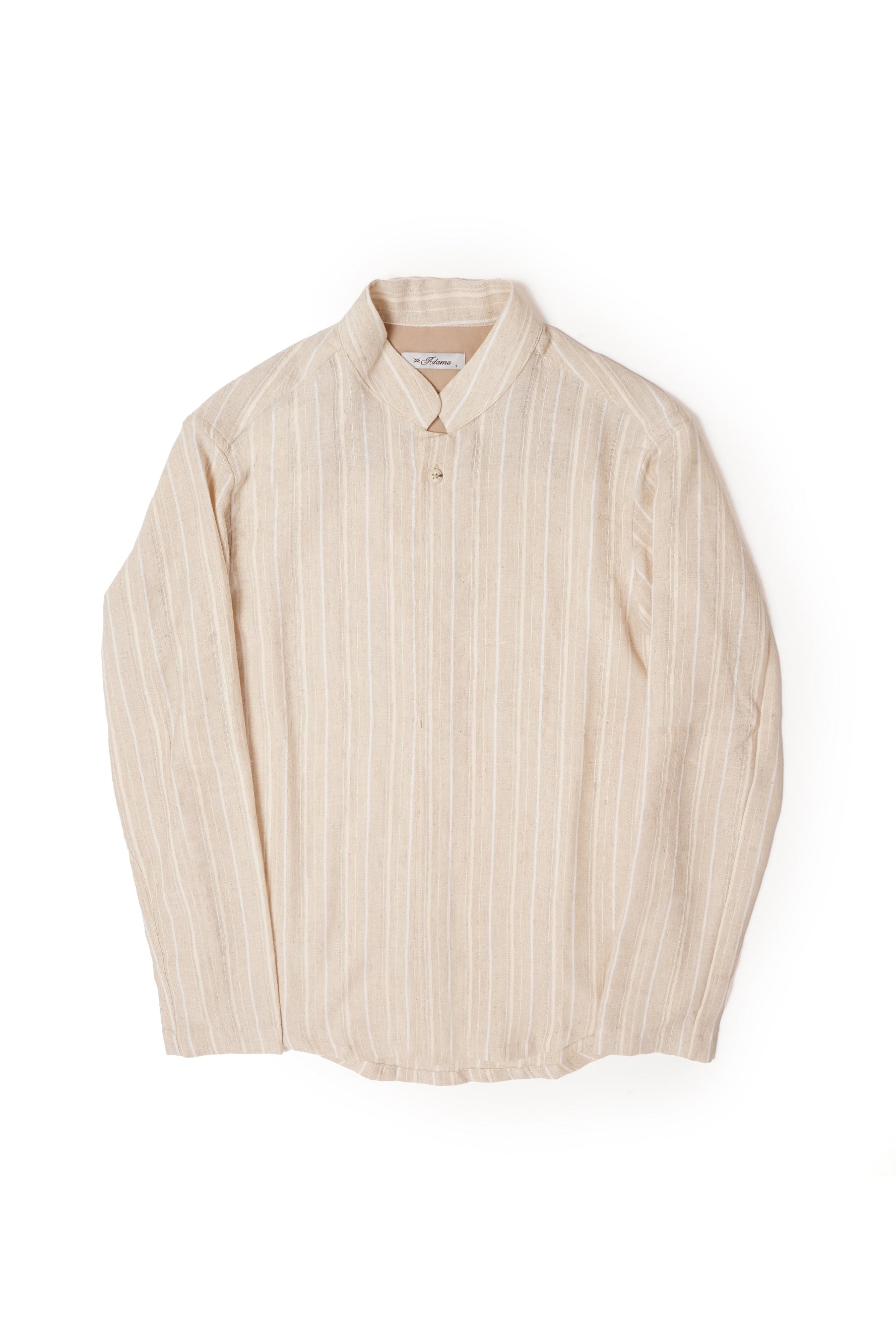 Natural Striped Linen Blend Shirt