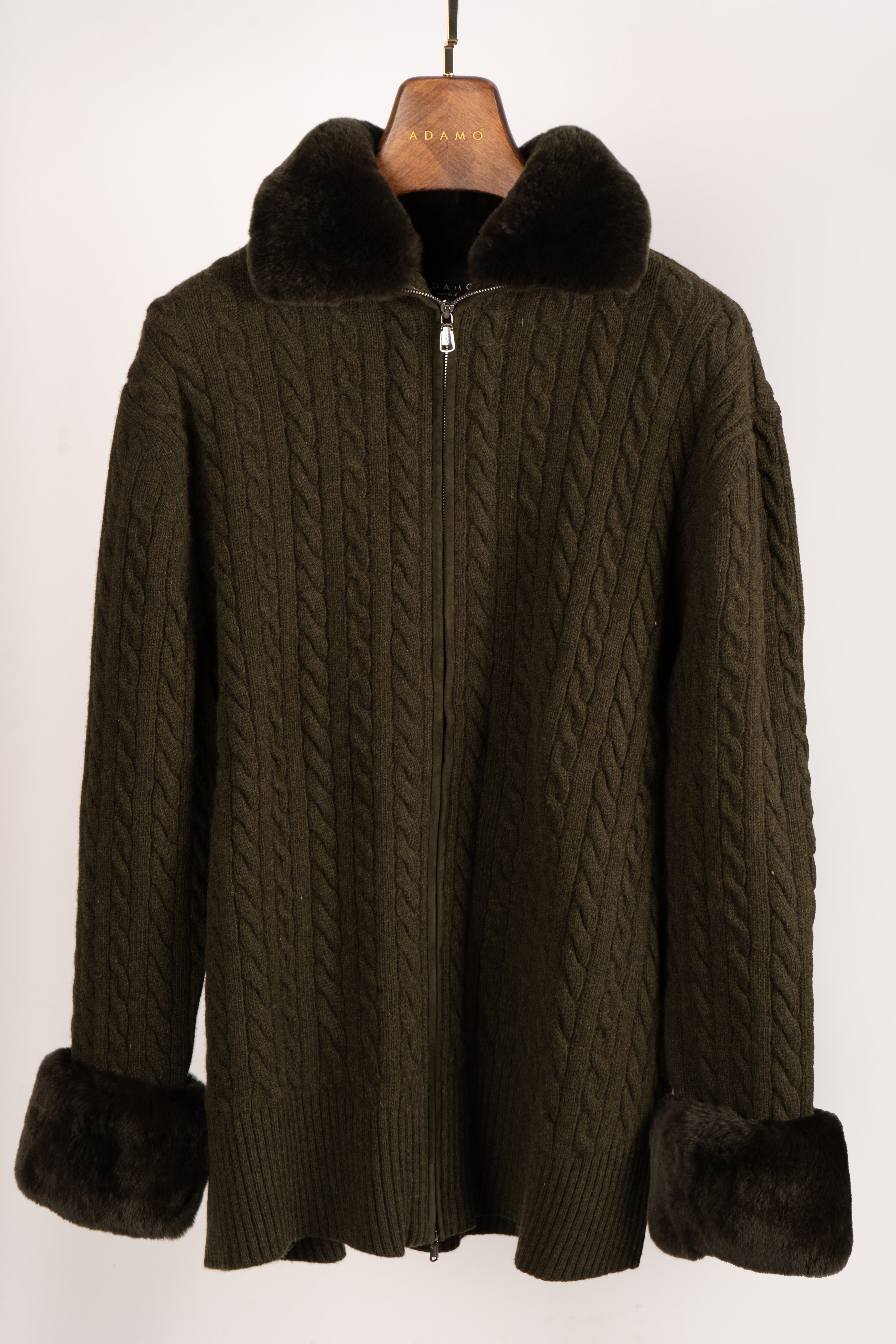 Forest Refined Rex Fur Detail Sweater