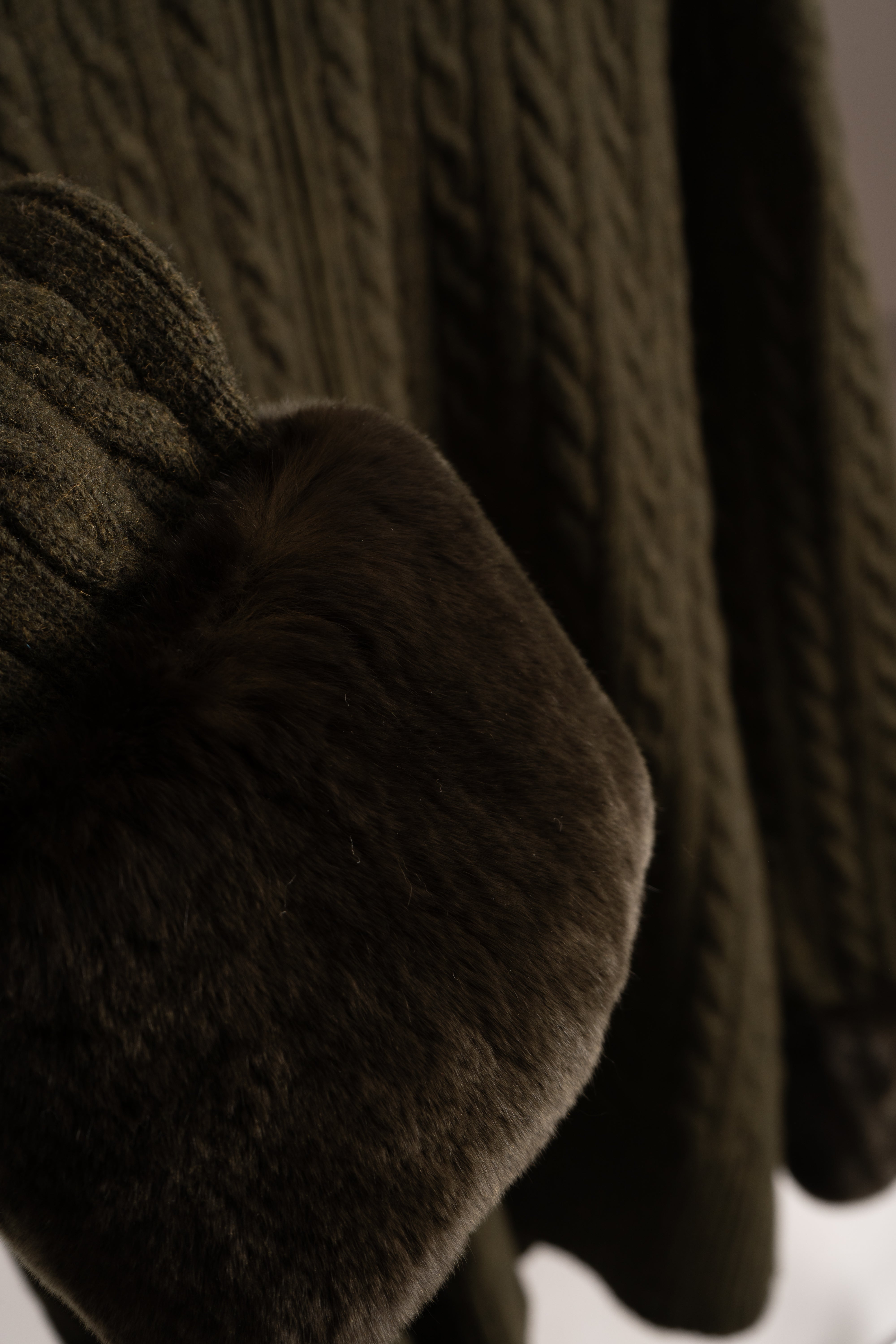 Forest Refined Rex Fur Detail Sweater