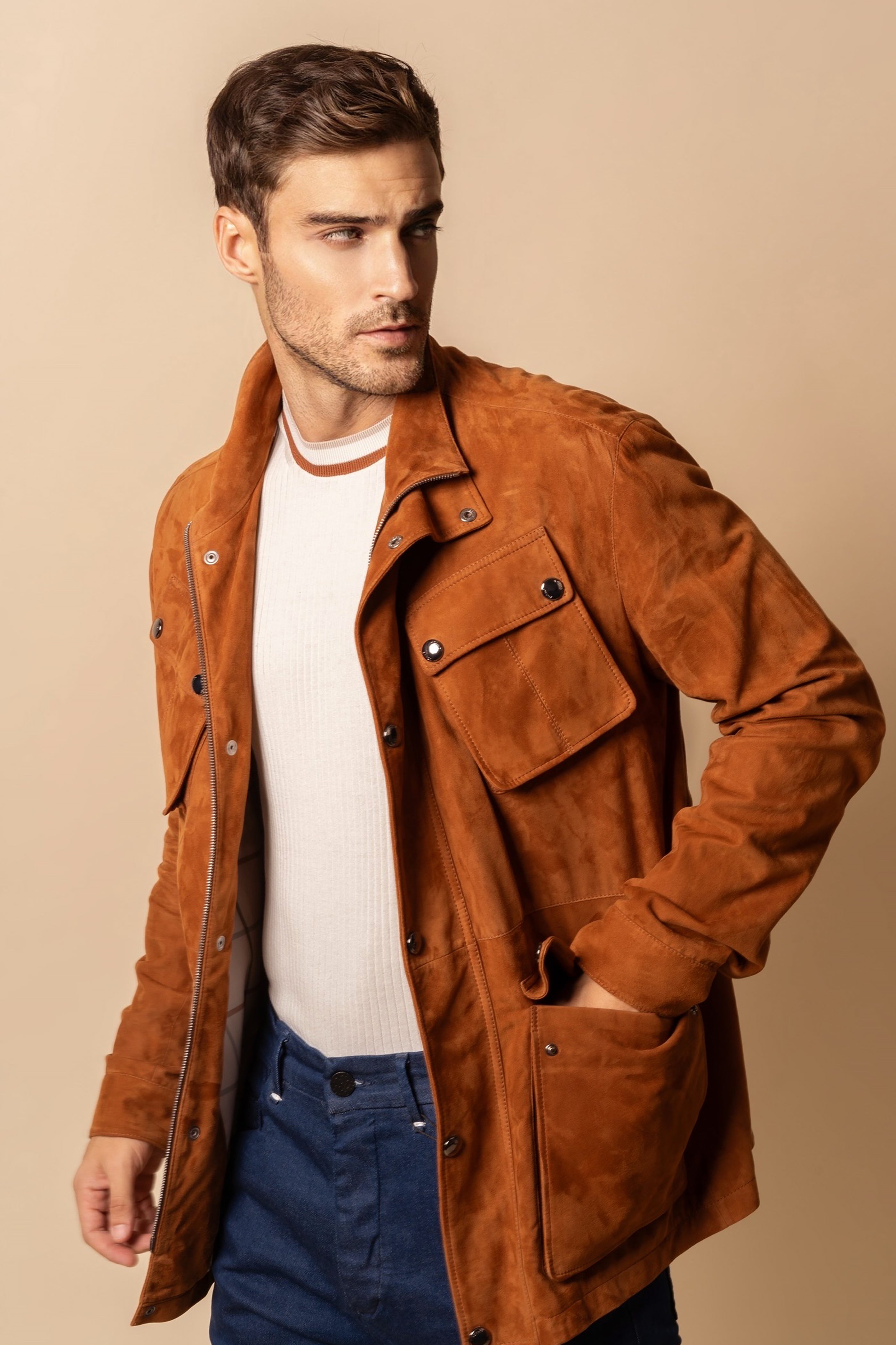 TerraCrest Suede Leather Jacket