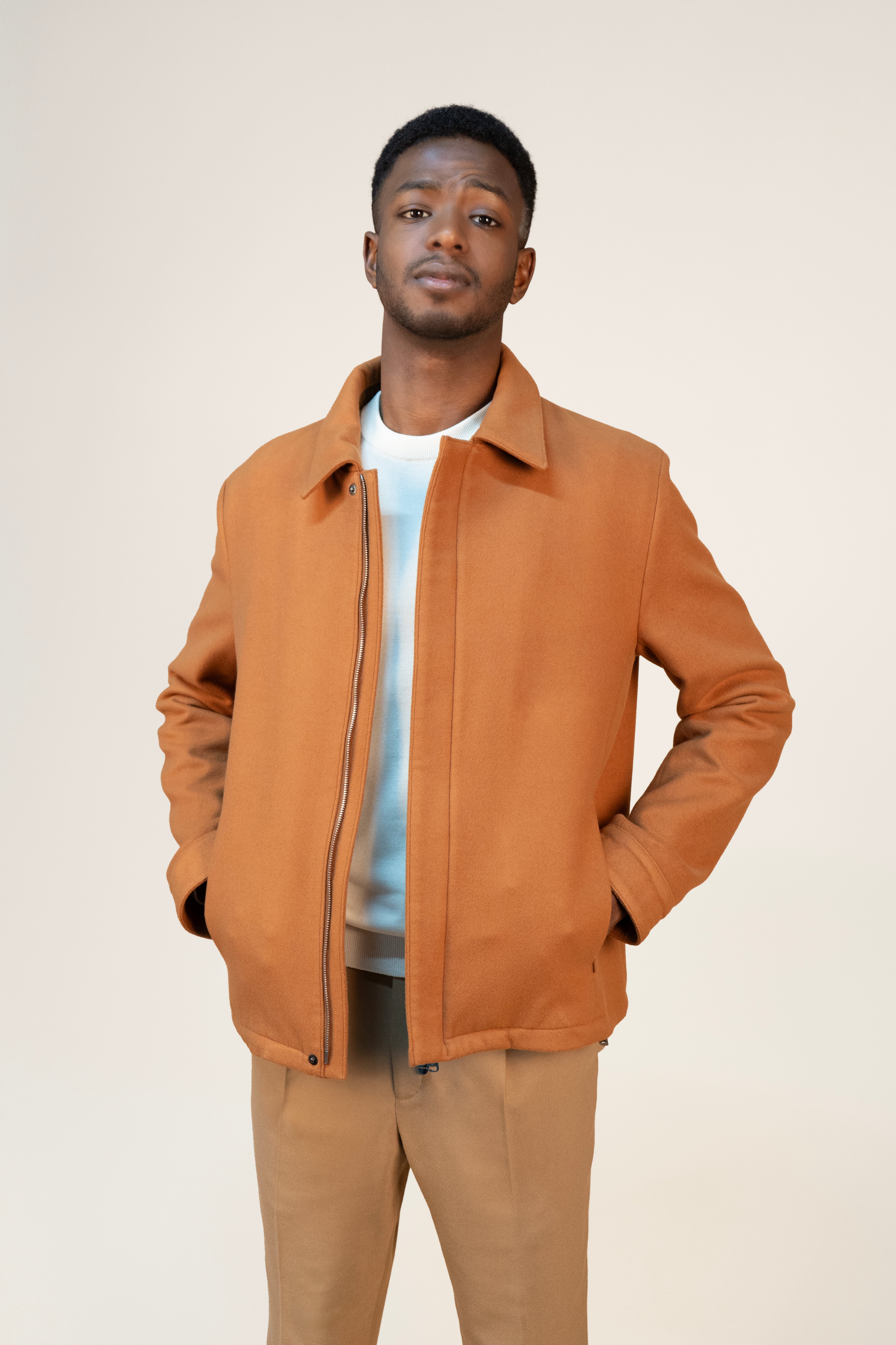 Tobacco Wool Blend Jacket