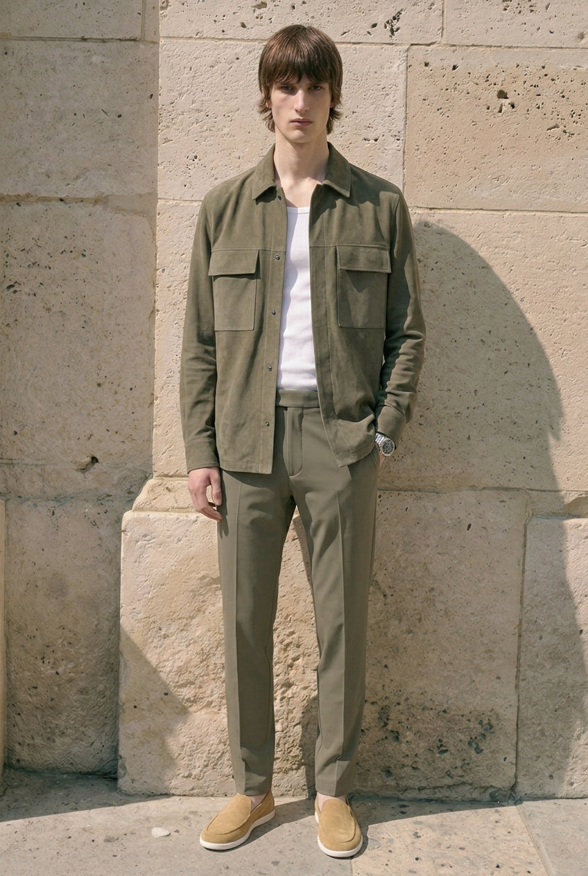 Alessio Suede Field Shirt Jacket