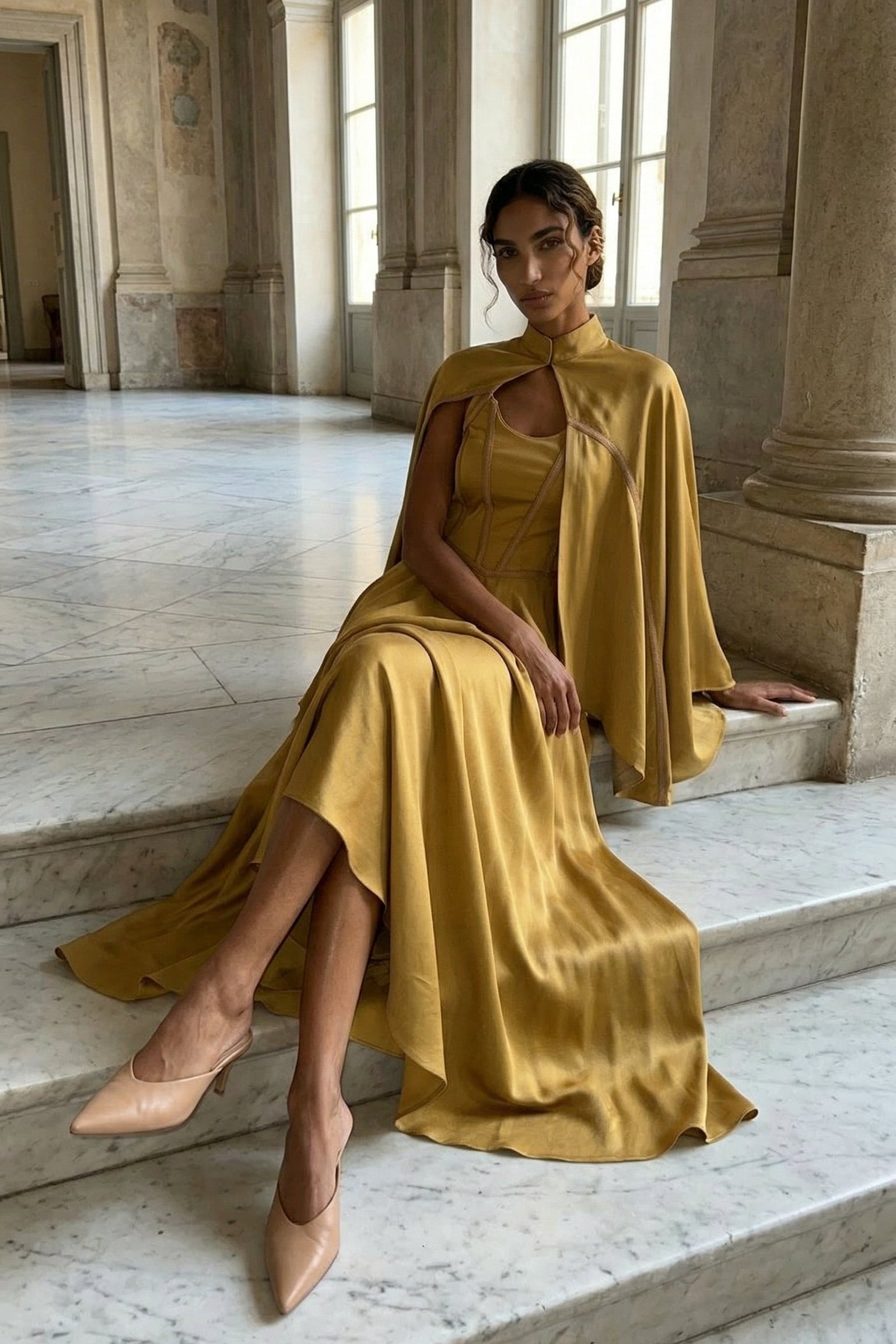 Velmira Draped Cape