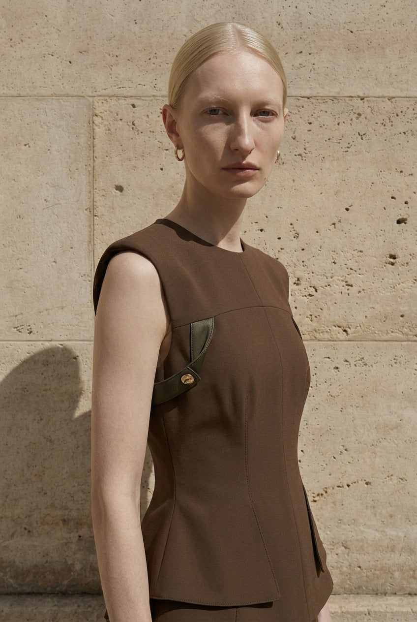 Valenne Sculpted Zip Top