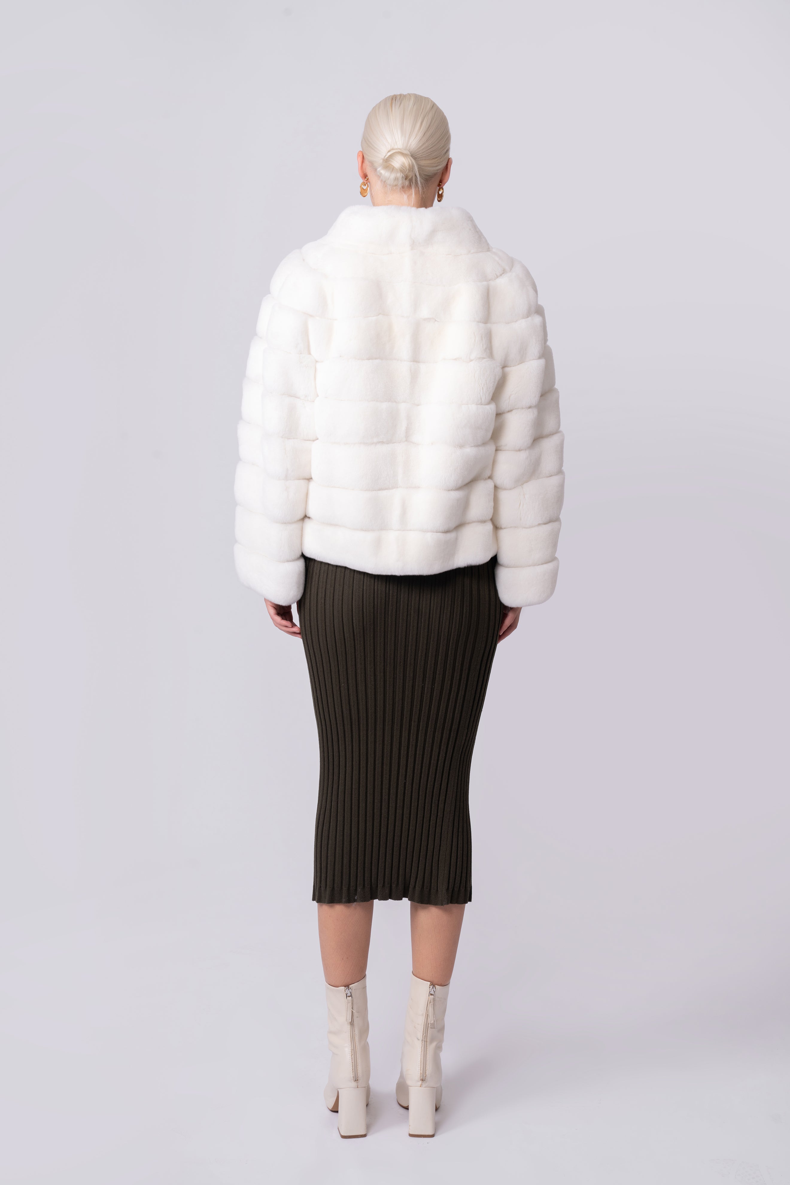 Ivory Whisper Rex Fur Jacket