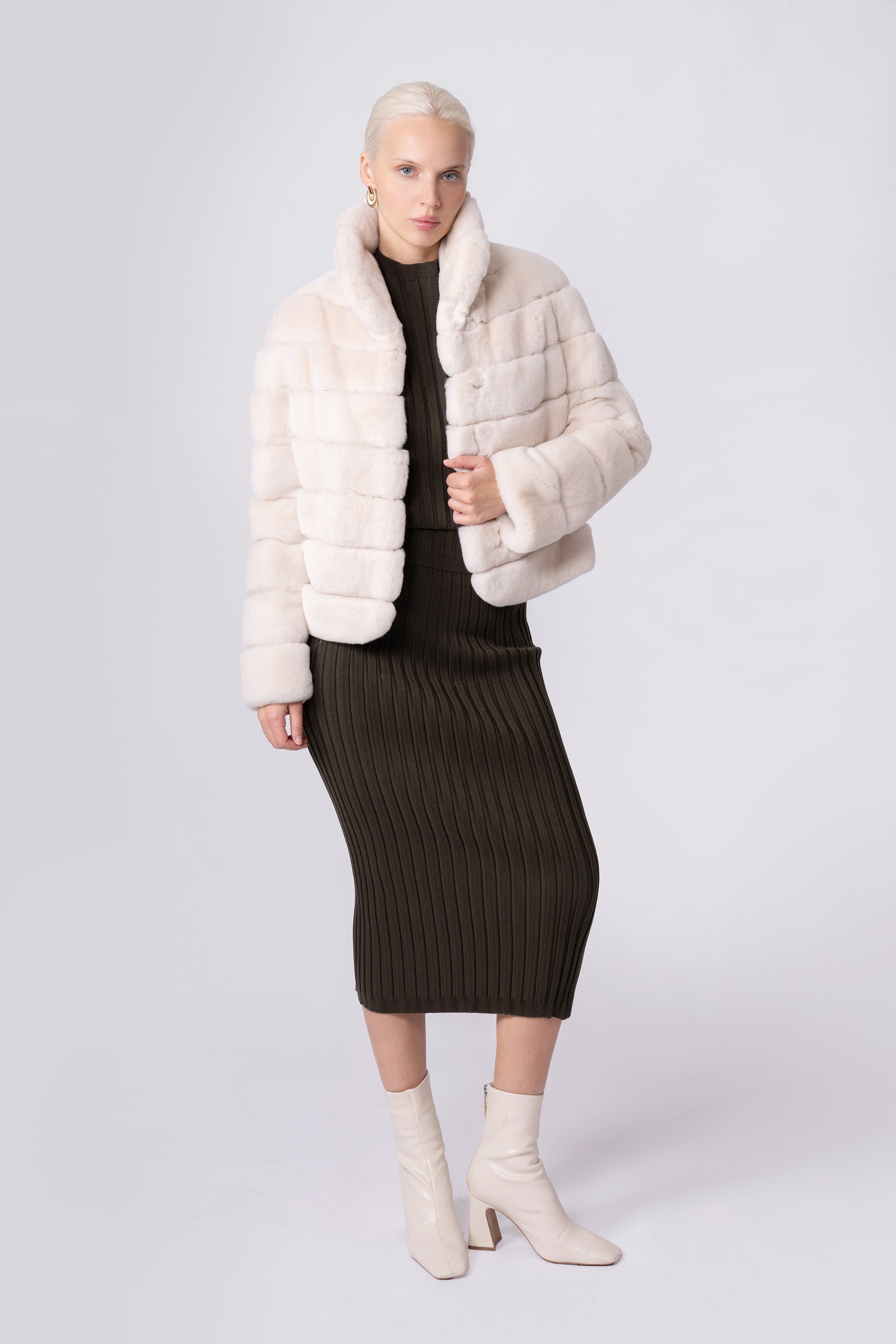 Sand Dune Rex Fur Jacket