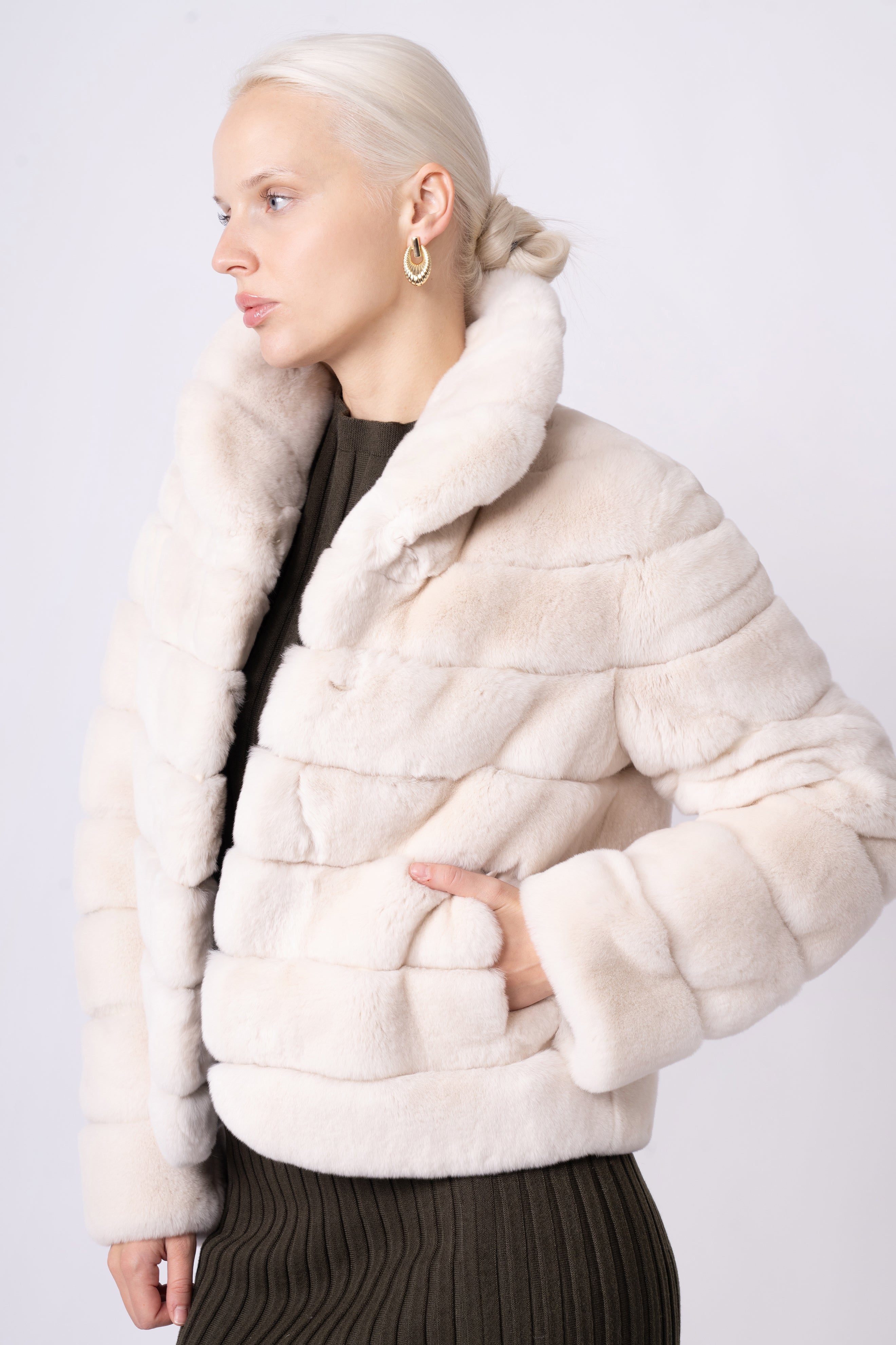 Sand Dune Rex Fur Jacket