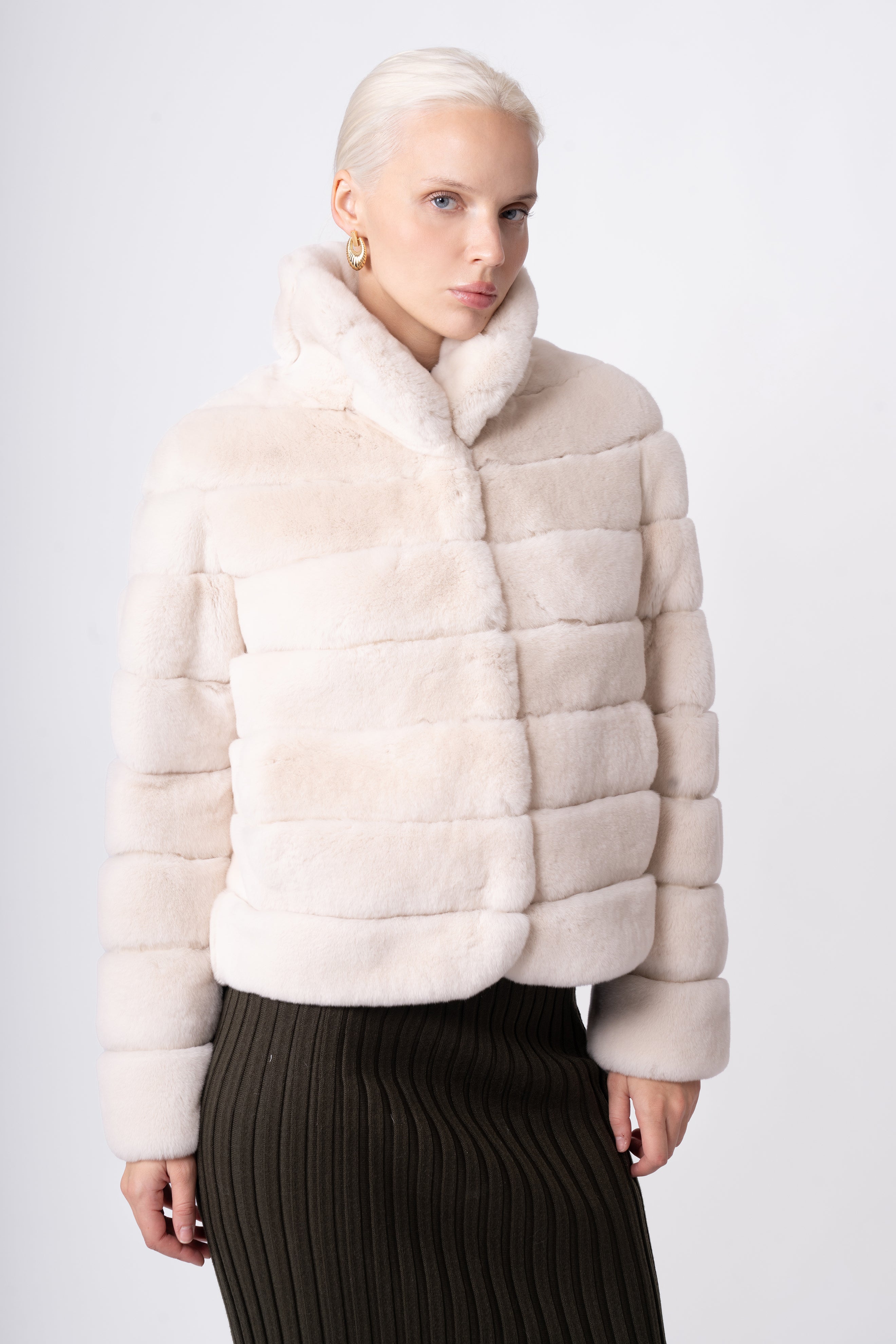 Sand Dune Rex Fur Jacket