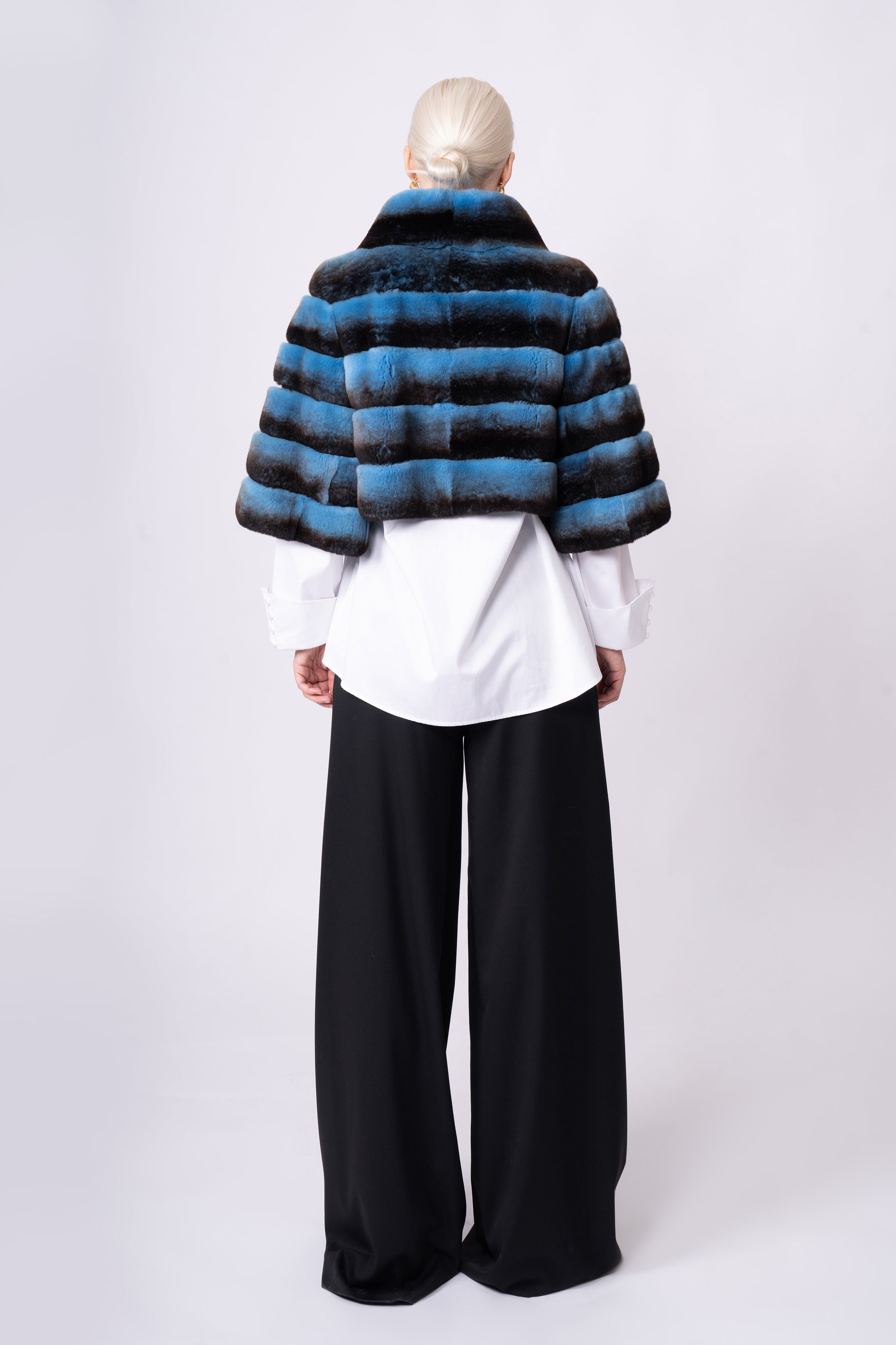 Azure Eclipse Rex Fur Jacket