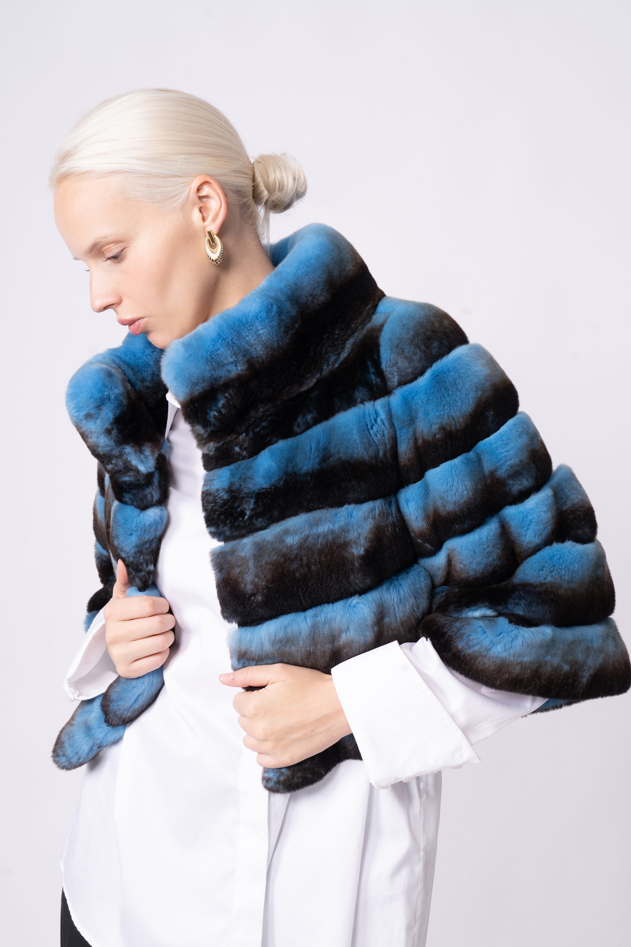 Azure Eclipse Rex Fur Jacket