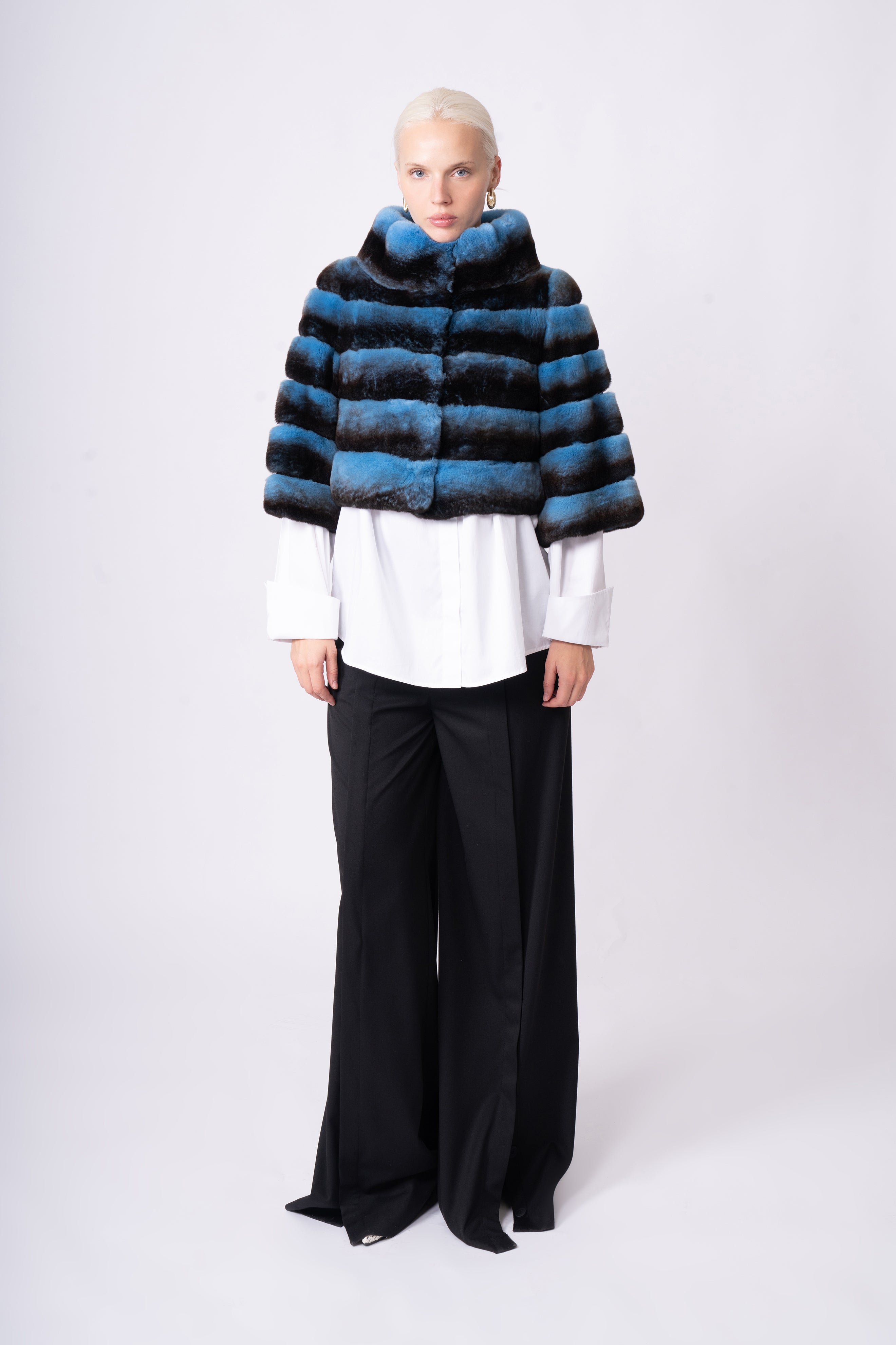 Azure Eclipse Rex Fur Jacket