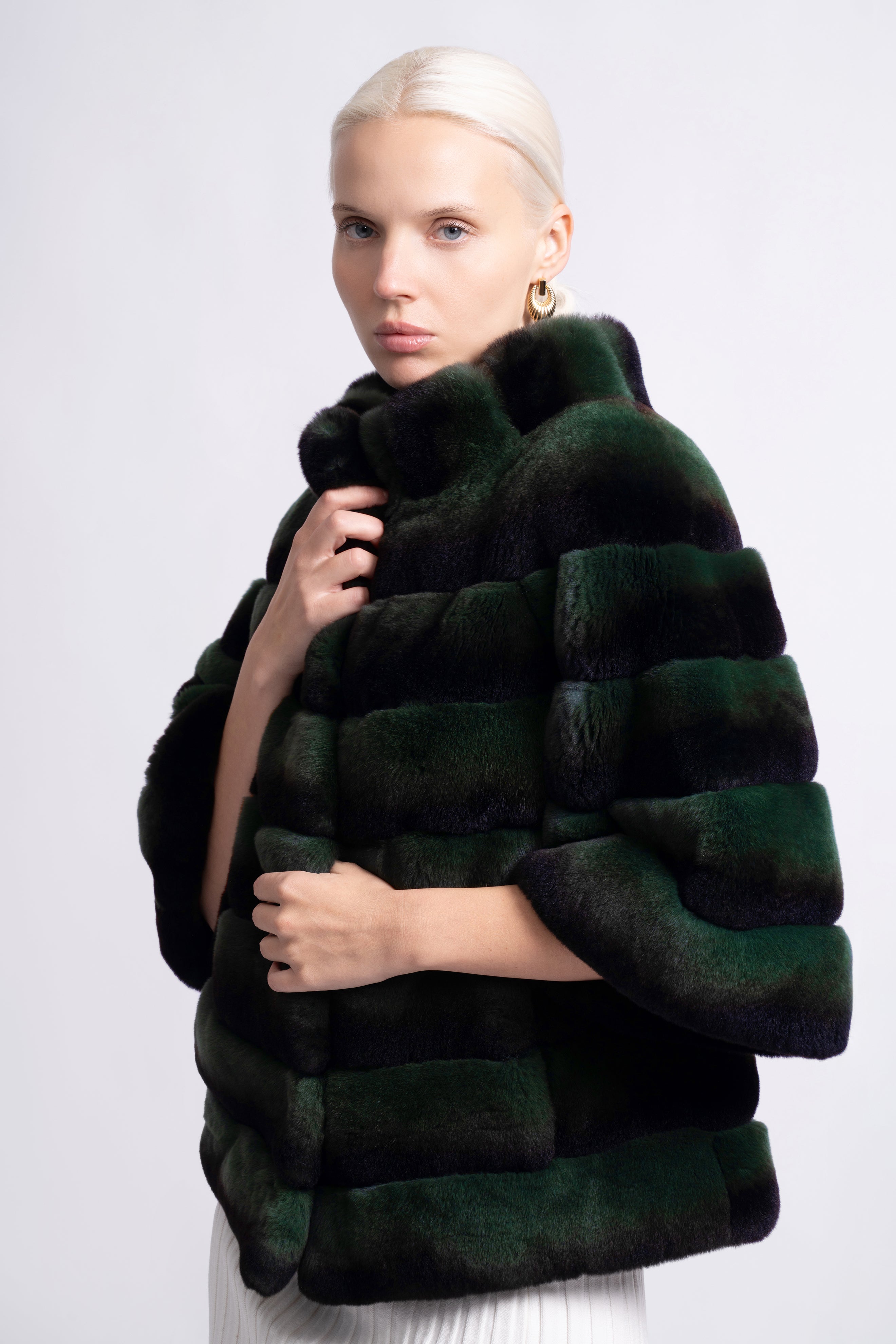Emerald Whisper Rex Fur Jacket