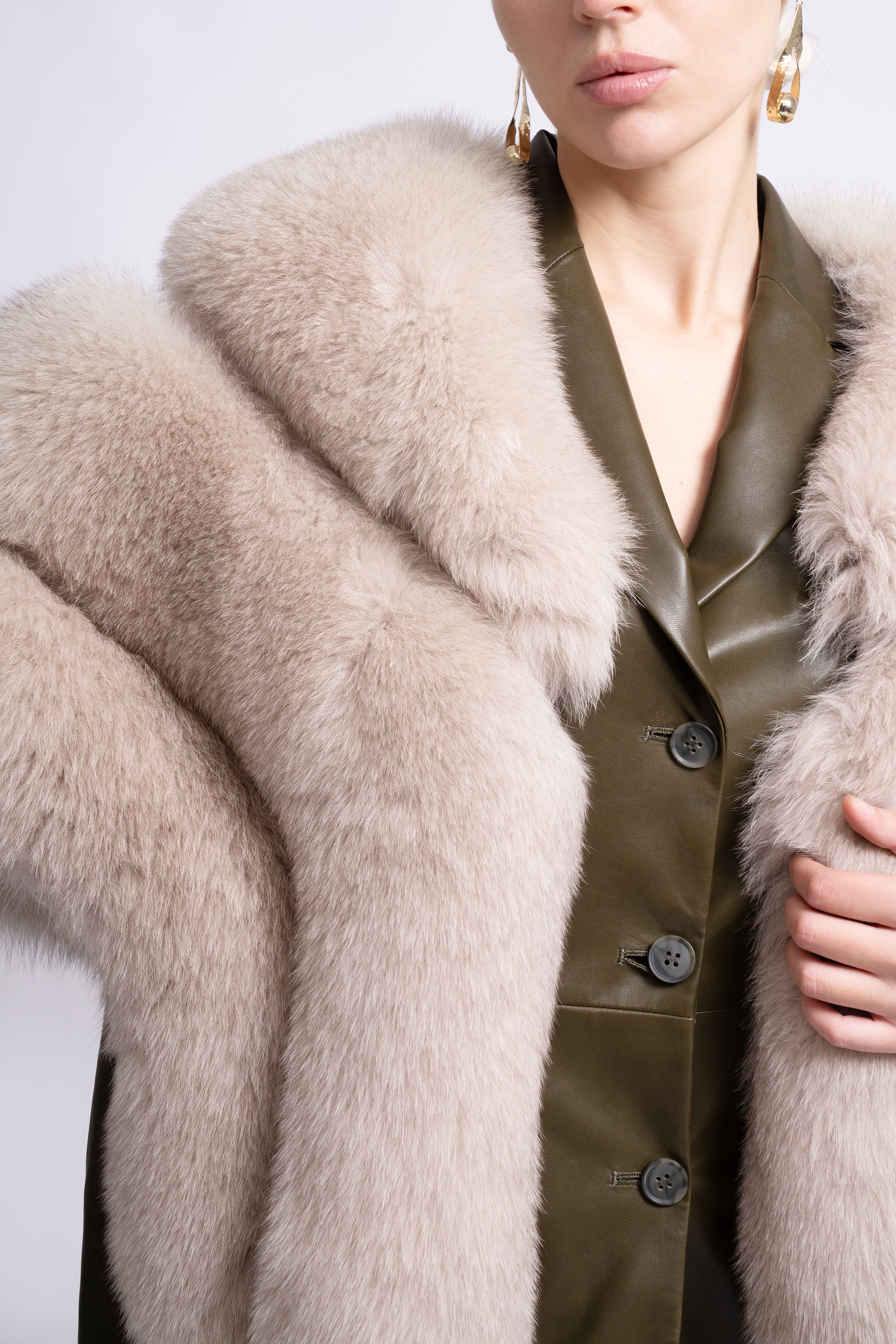 Sand Dune Fox Fur Cape