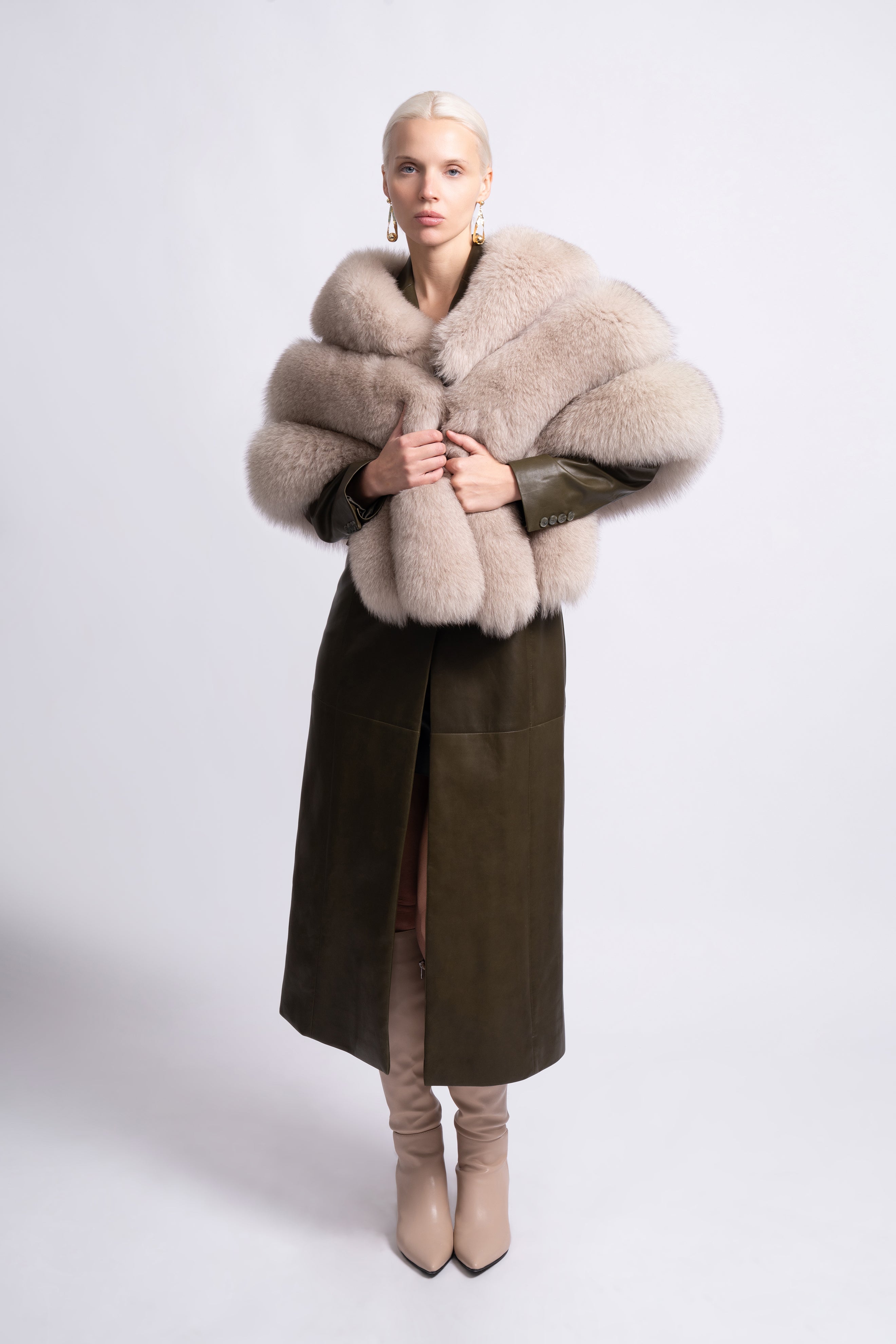 Sand Dune Fox Fur Cape