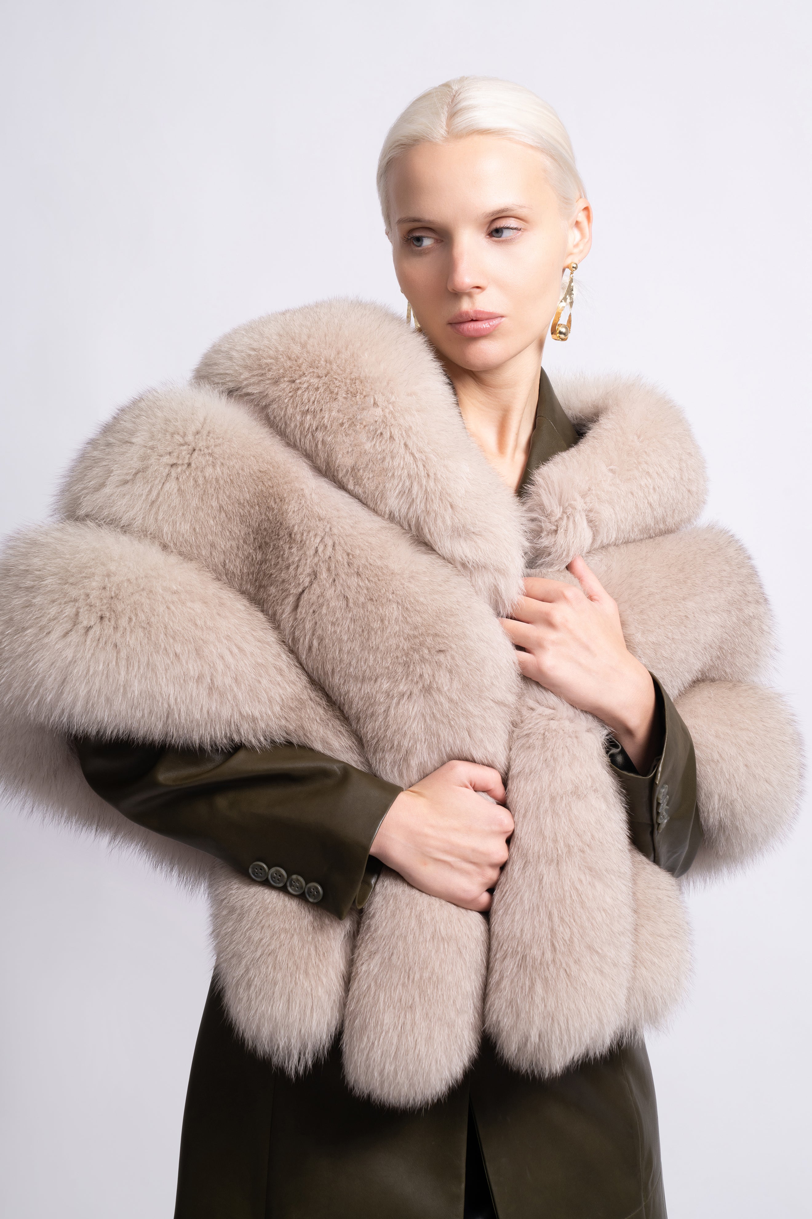 Sand Dune Fox Fur Cape