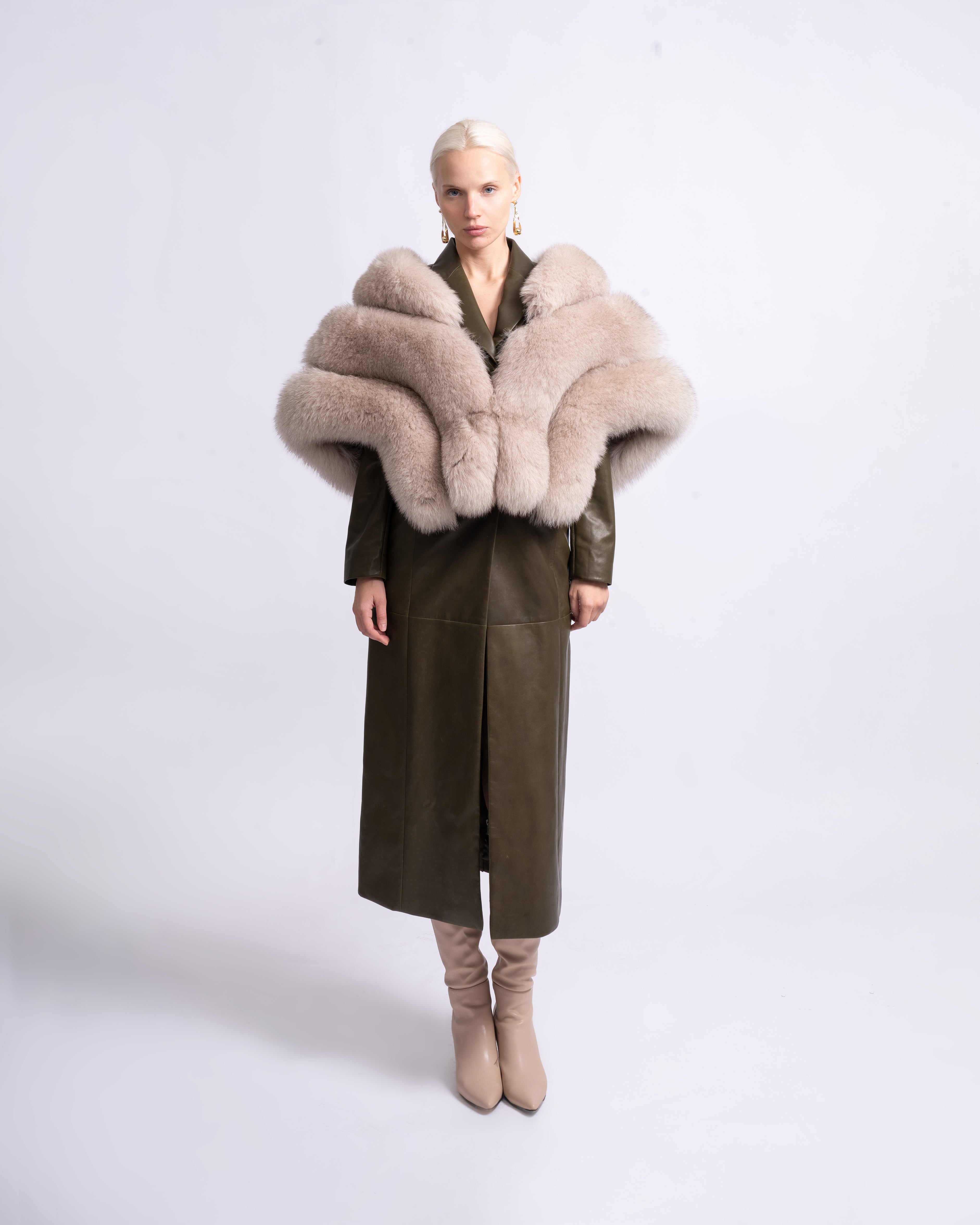 Sand Dune Fox Fur Cape