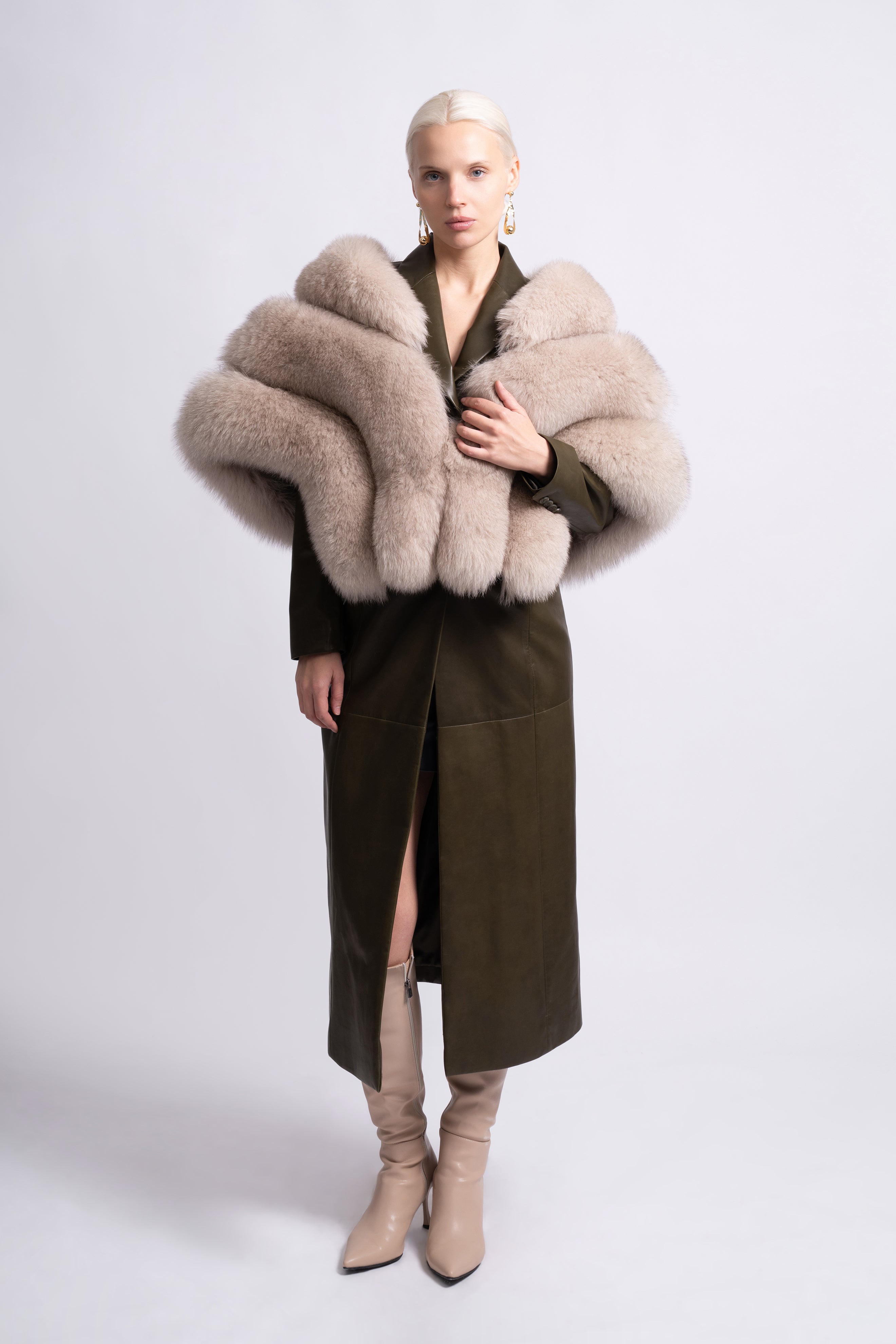 Sand Dune Fox Fur Cape