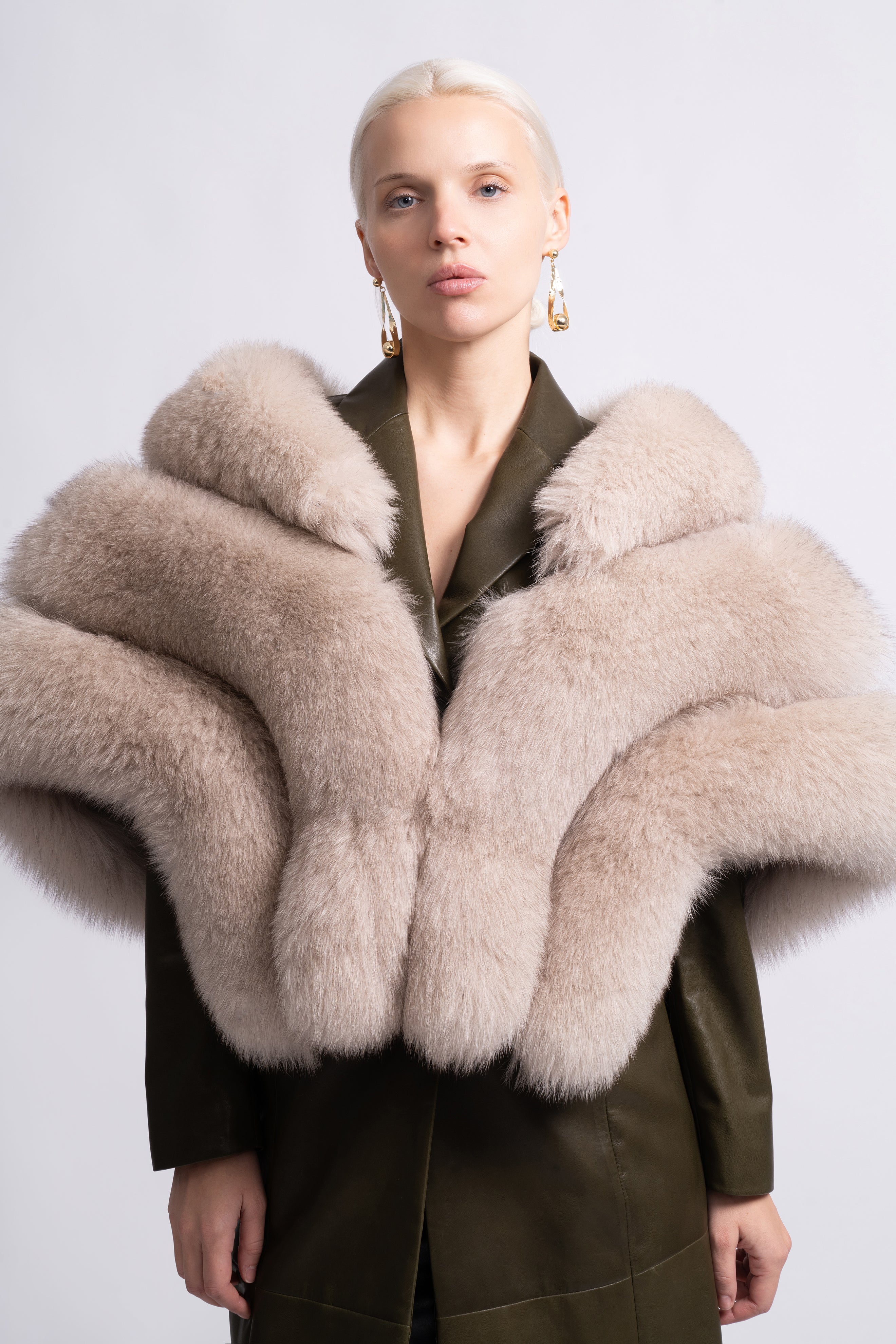 Sand Dune Fox Fur Cape
