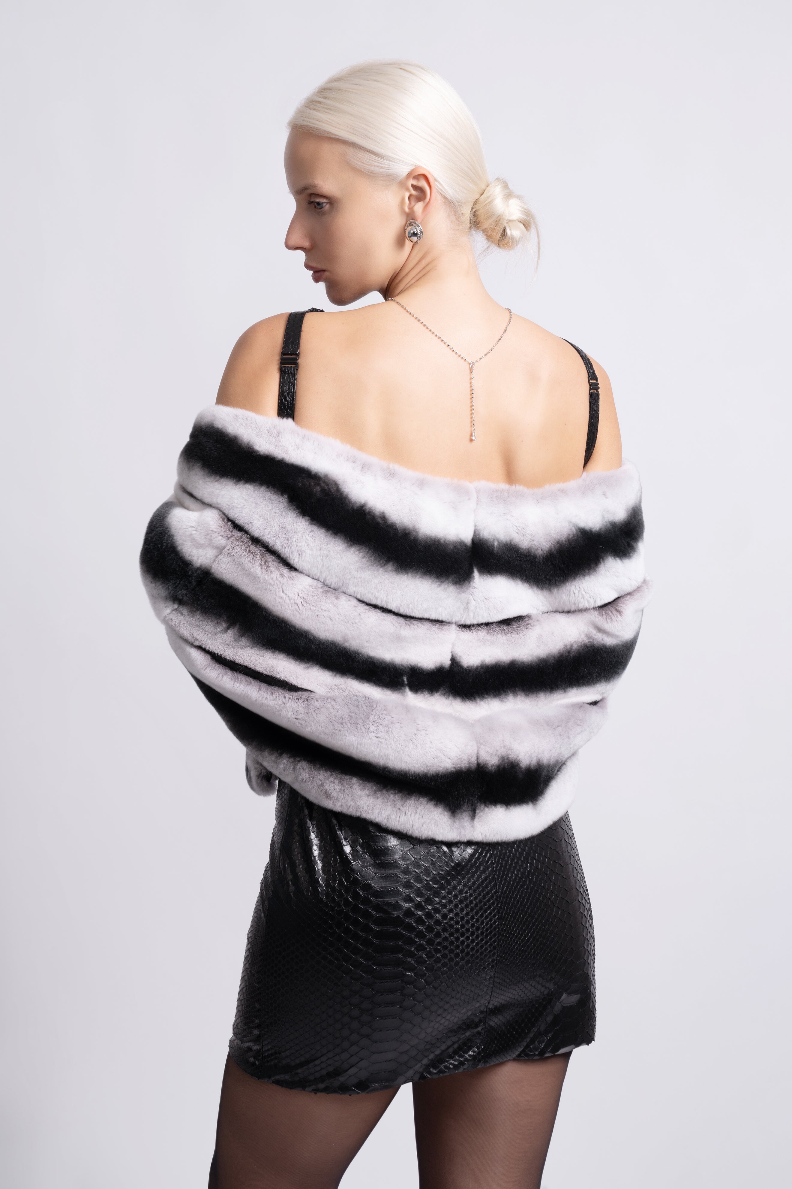 Noir Élégance Rex Fur Jacket