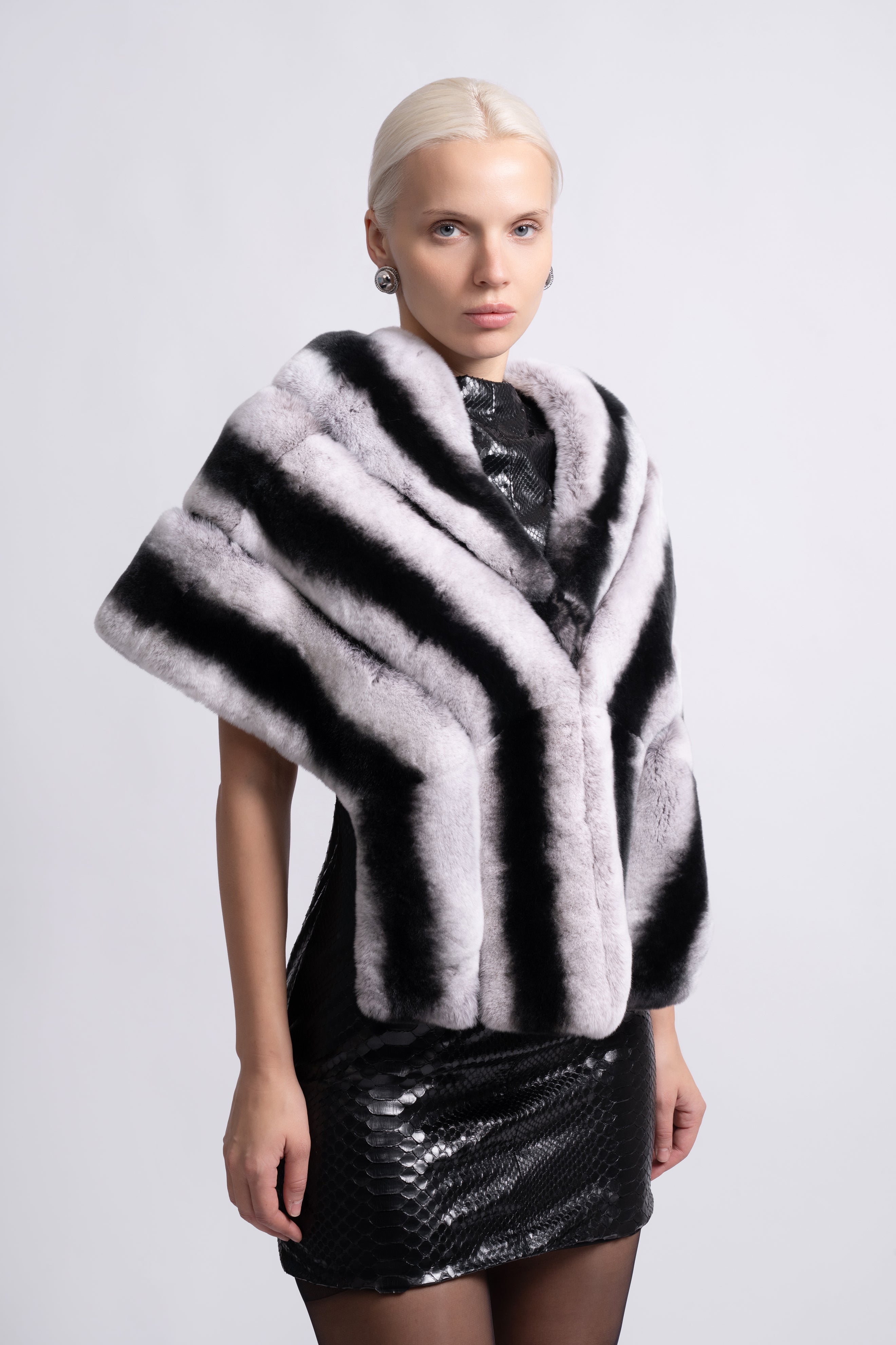 Noir Élégance Rex Fur Jacket