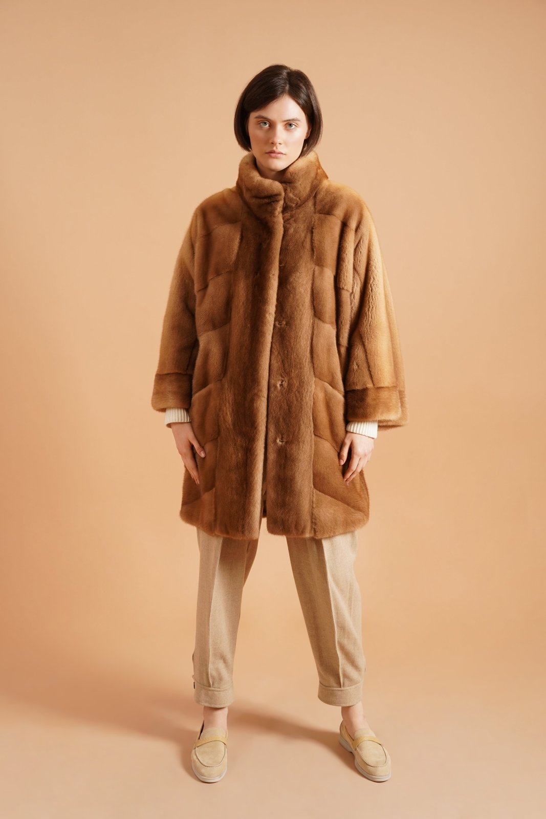 Amber Mink Elegance Coat - ADAMO