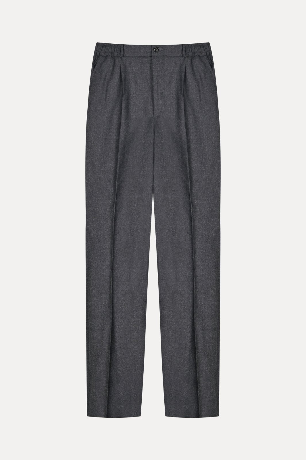 Anthracite Wool & Cashmere Trousers - ADAMO