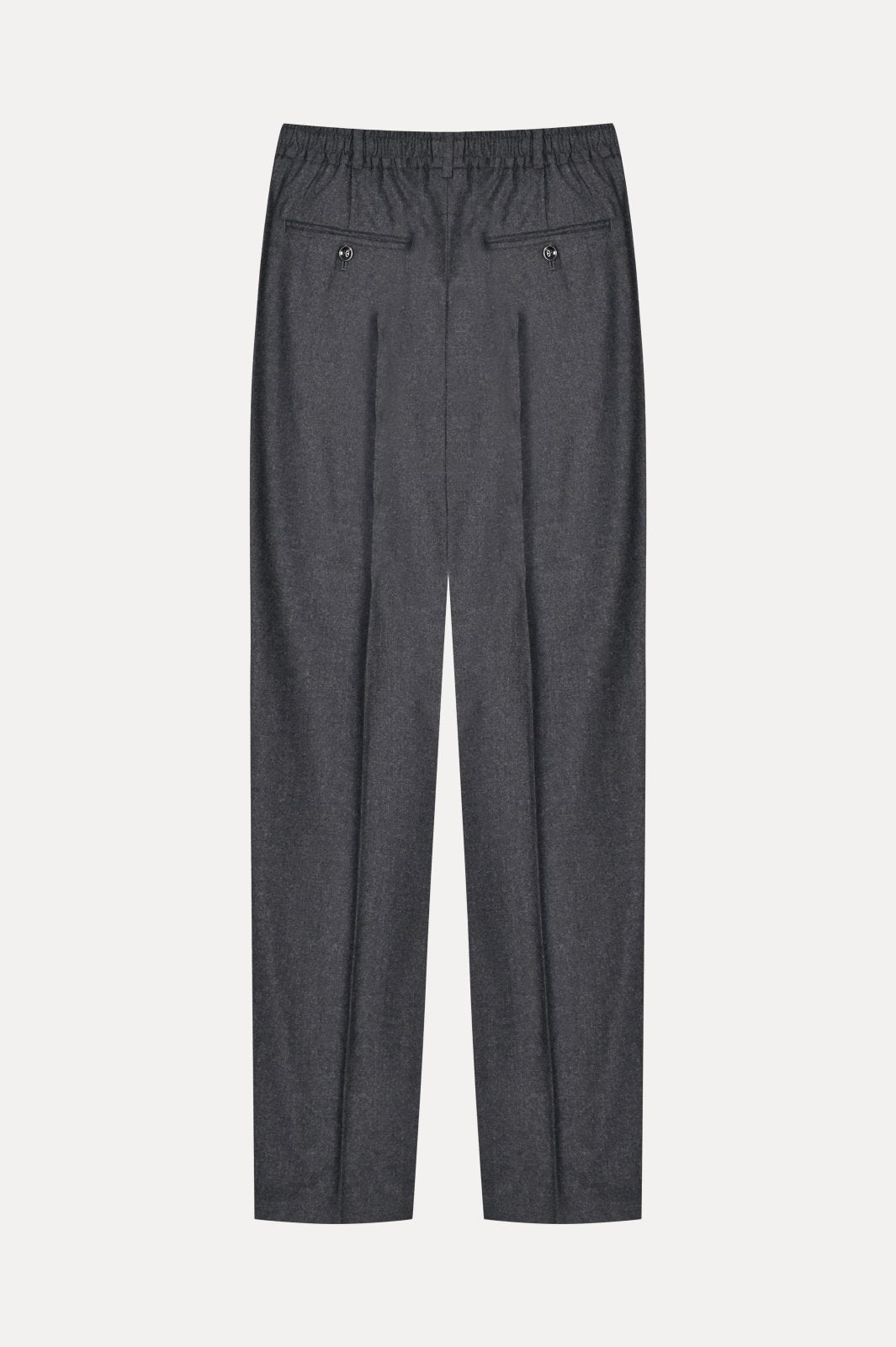 Anthracite Wool & Cashmere Trousers - ADAMO