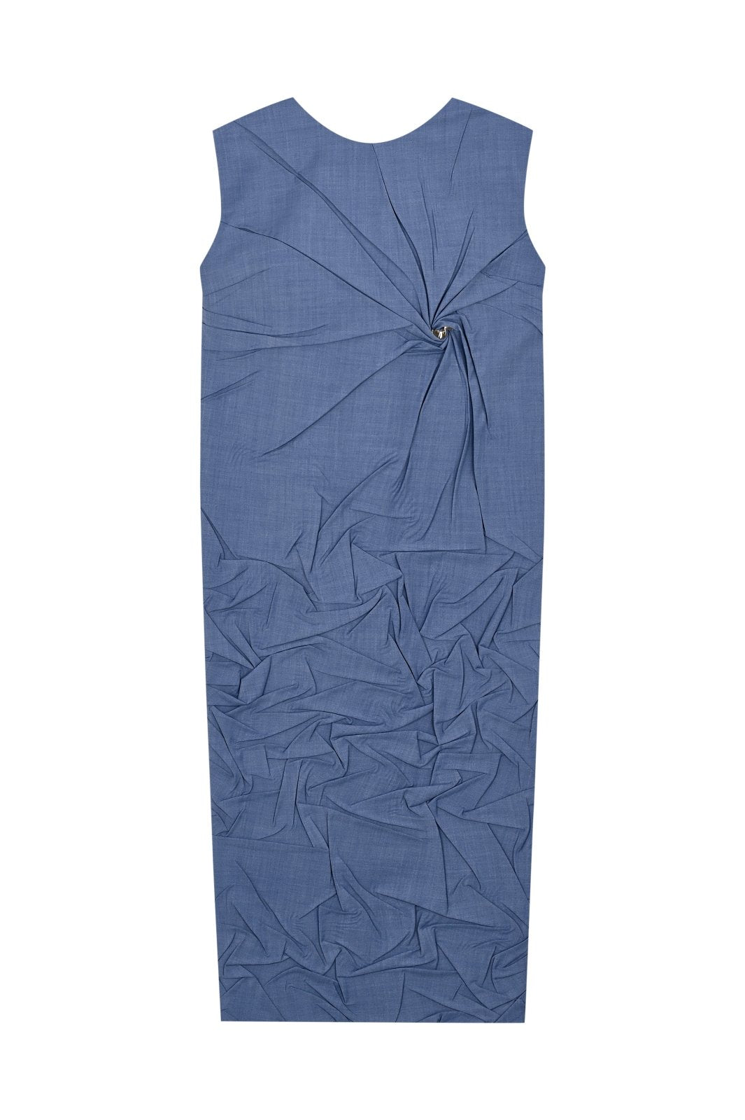 Azure Draped Midi Dress - ADAMO