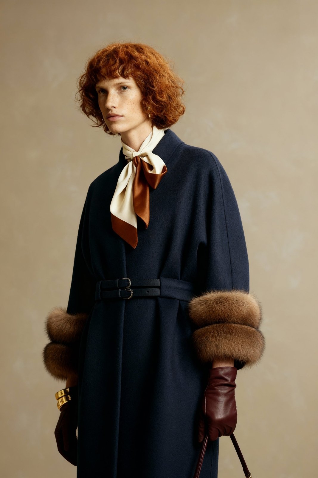 Azure Sable Cuff Coat - ADAMO