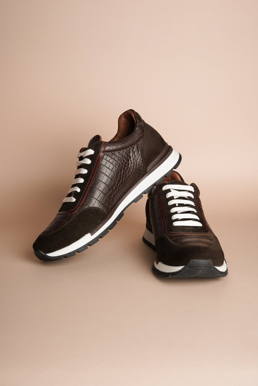 Balmoral Croc - Suede Sneakers - ADAMO