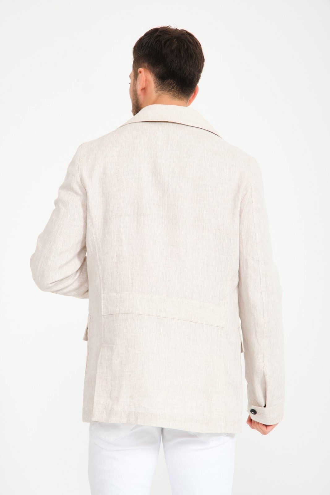 Beige Linen Jacket - ADAMO