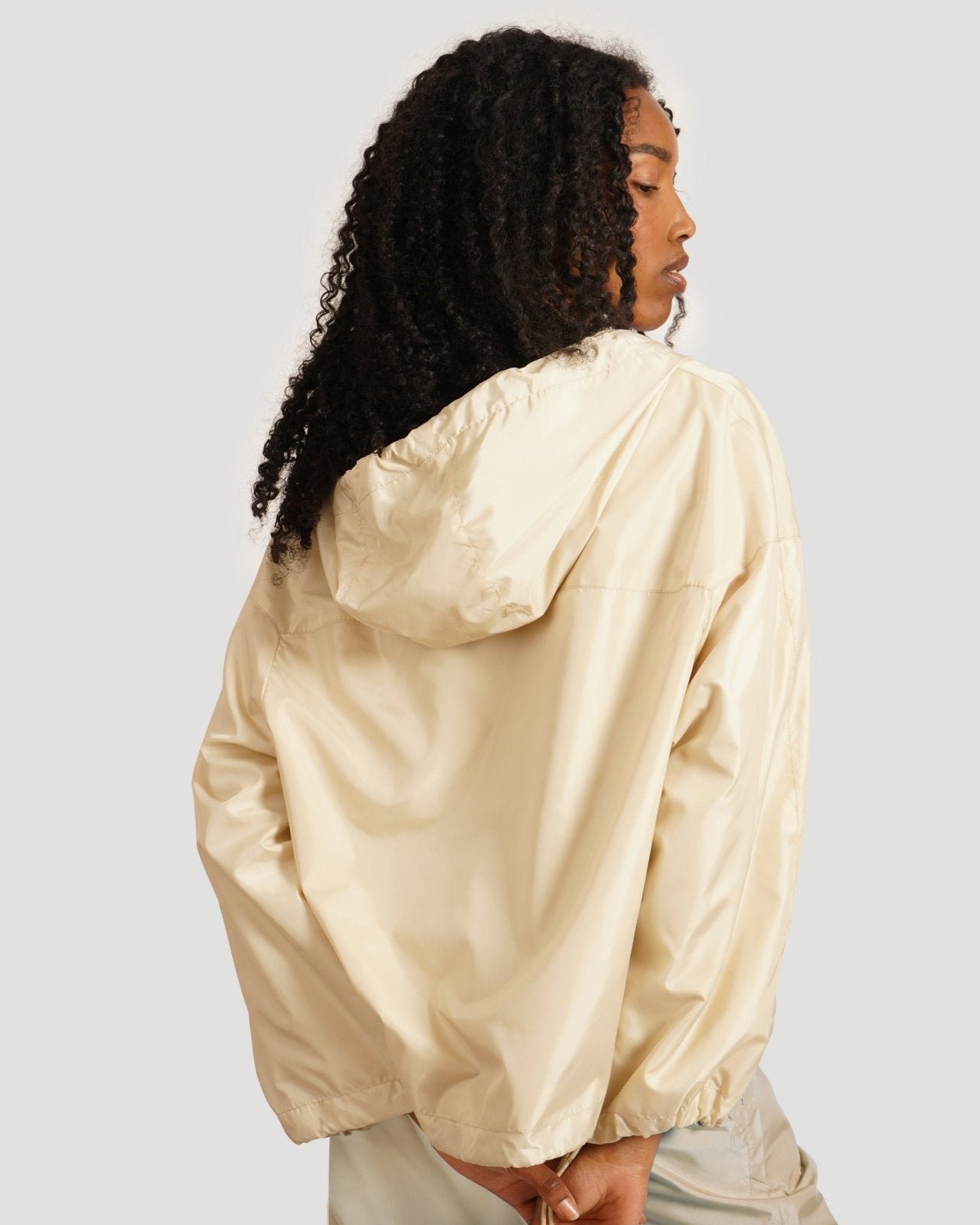 Beige Waterproof Hoodie - ADAMO