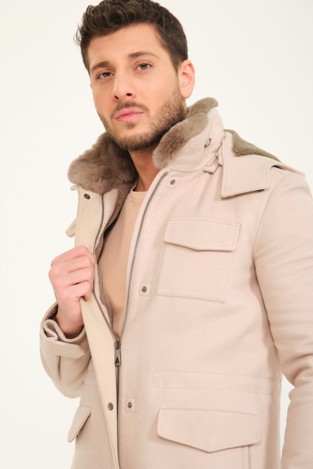 Beige Wool Coat - ADAMO