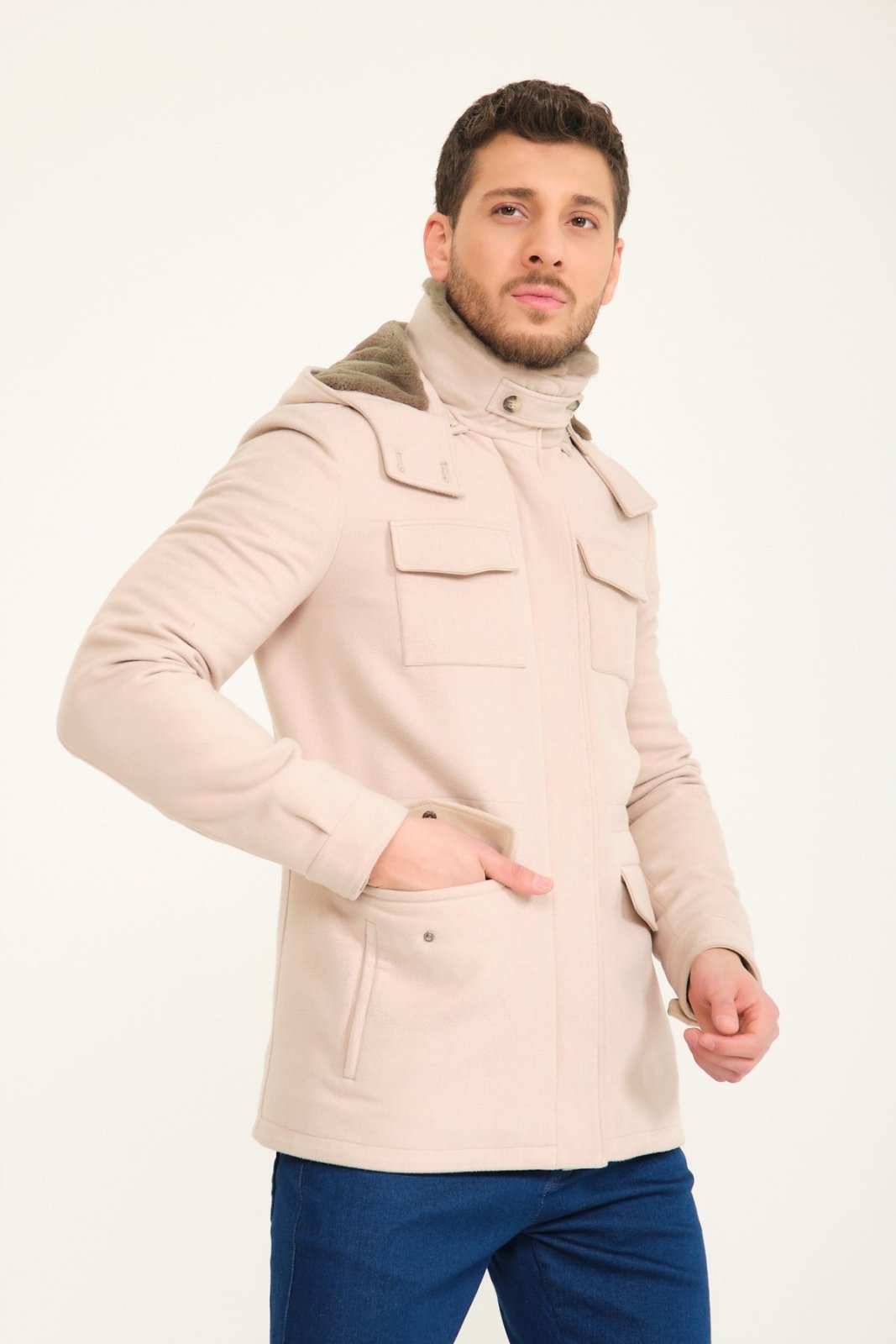 Beige Wool Coat - ADAMO