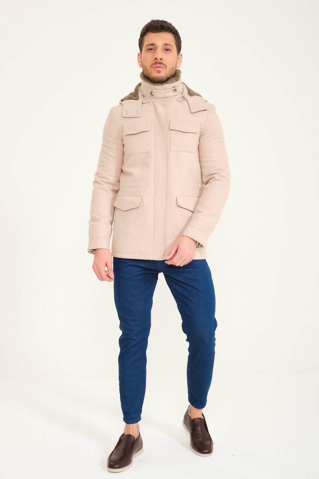 Beige Wool Coat - ADAMO