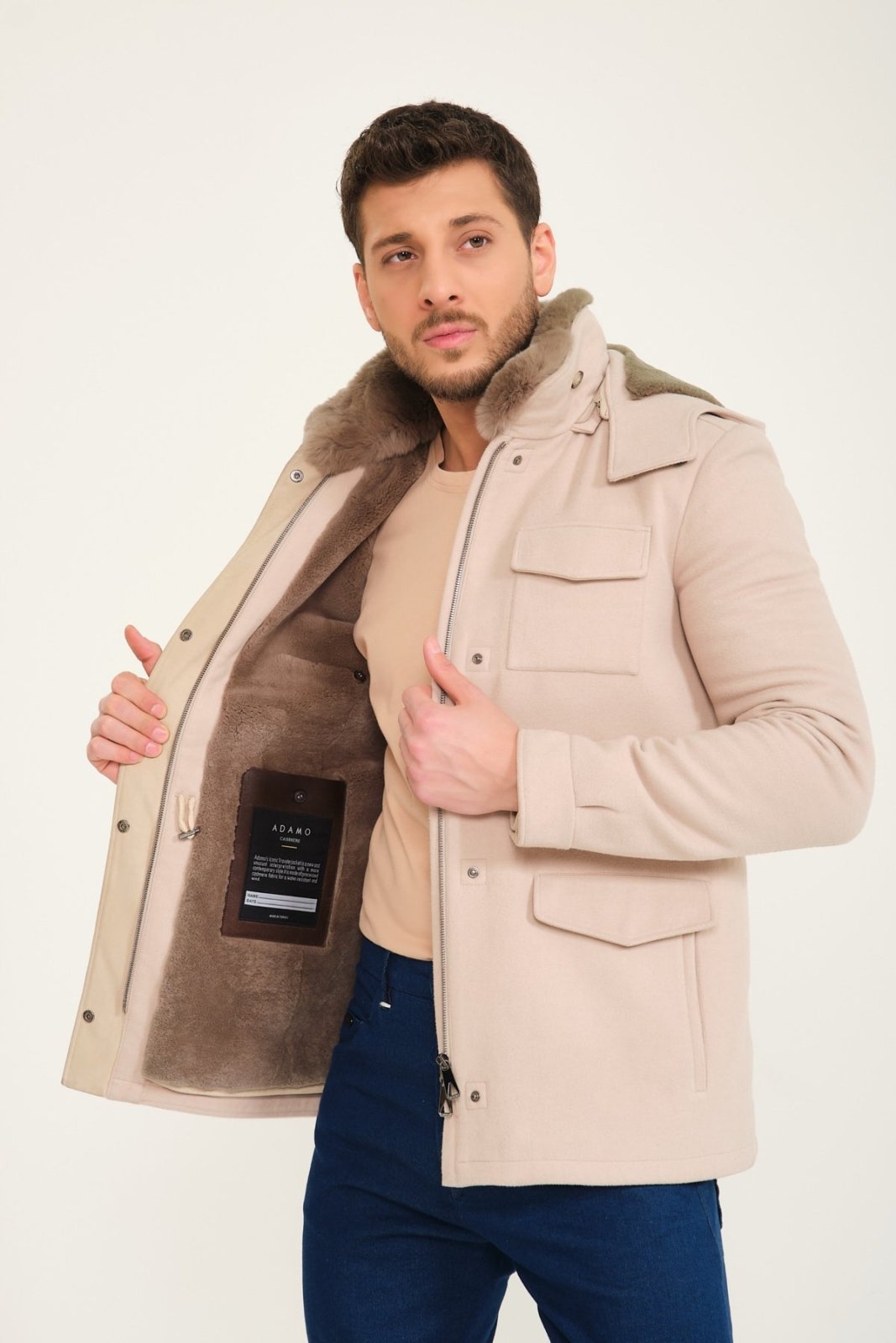 Beige Wool Coat - ADAMO