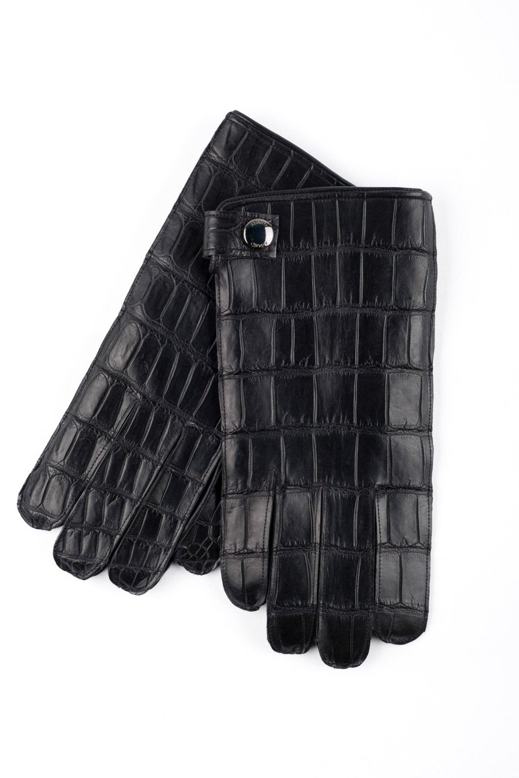 Black Crocodile Gloves - ADAMO