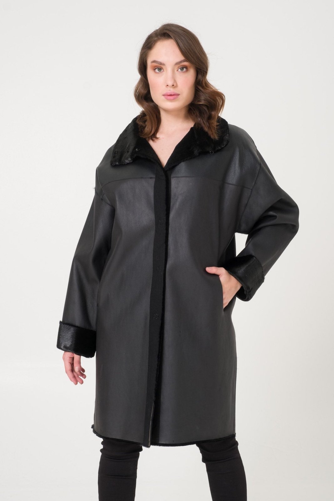 Black Doubleface Coat - ADAMO