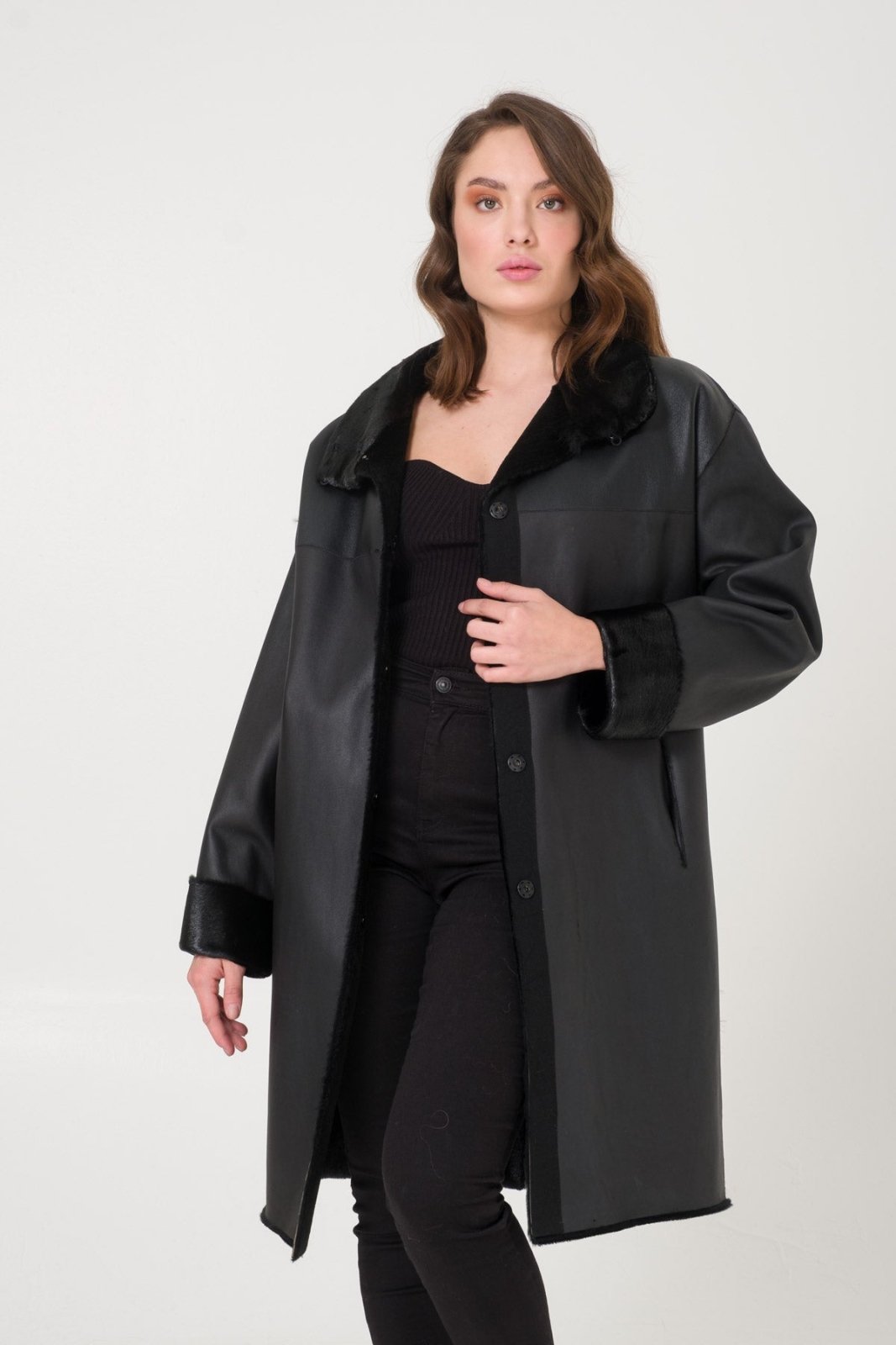 Black Doubleface Coat - ADAMO