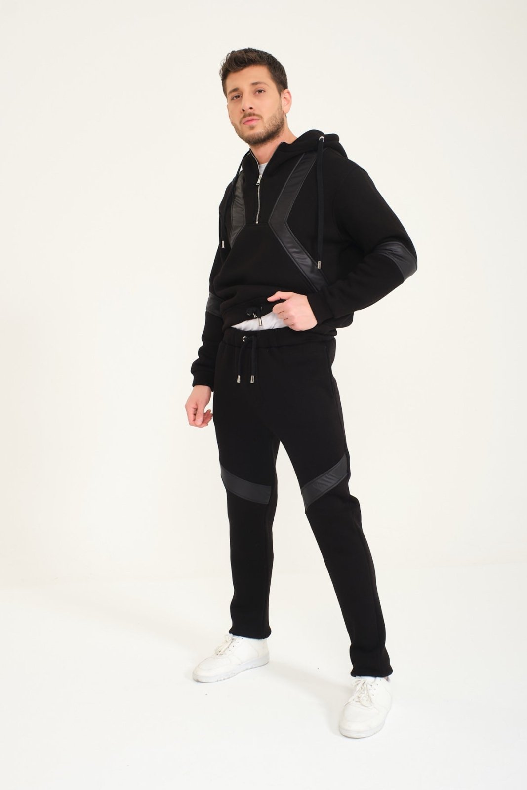 Black Hoodie & Jogger Set - ADAMO